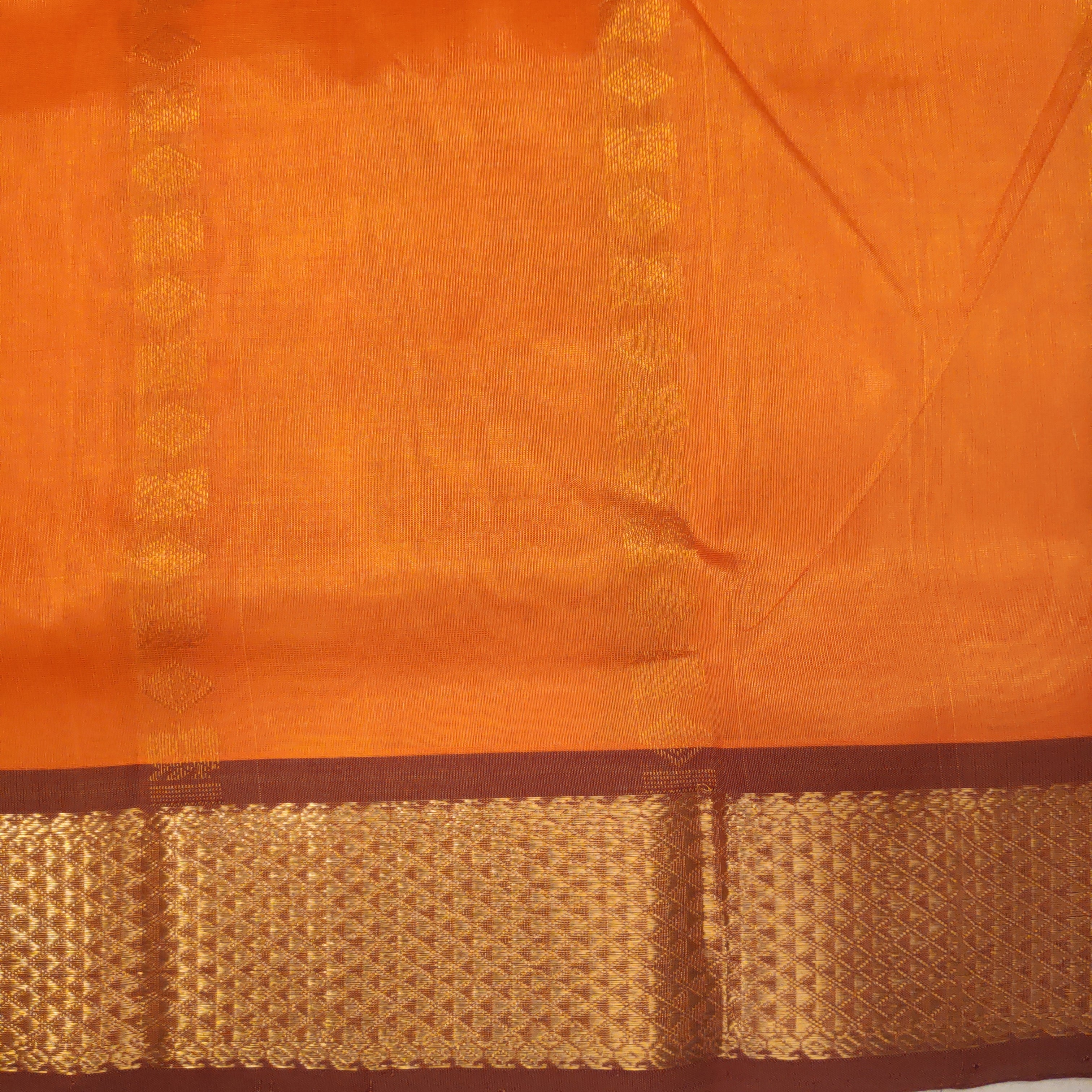 Pure silk cotton- Reverse Pallu- Semi Korvai