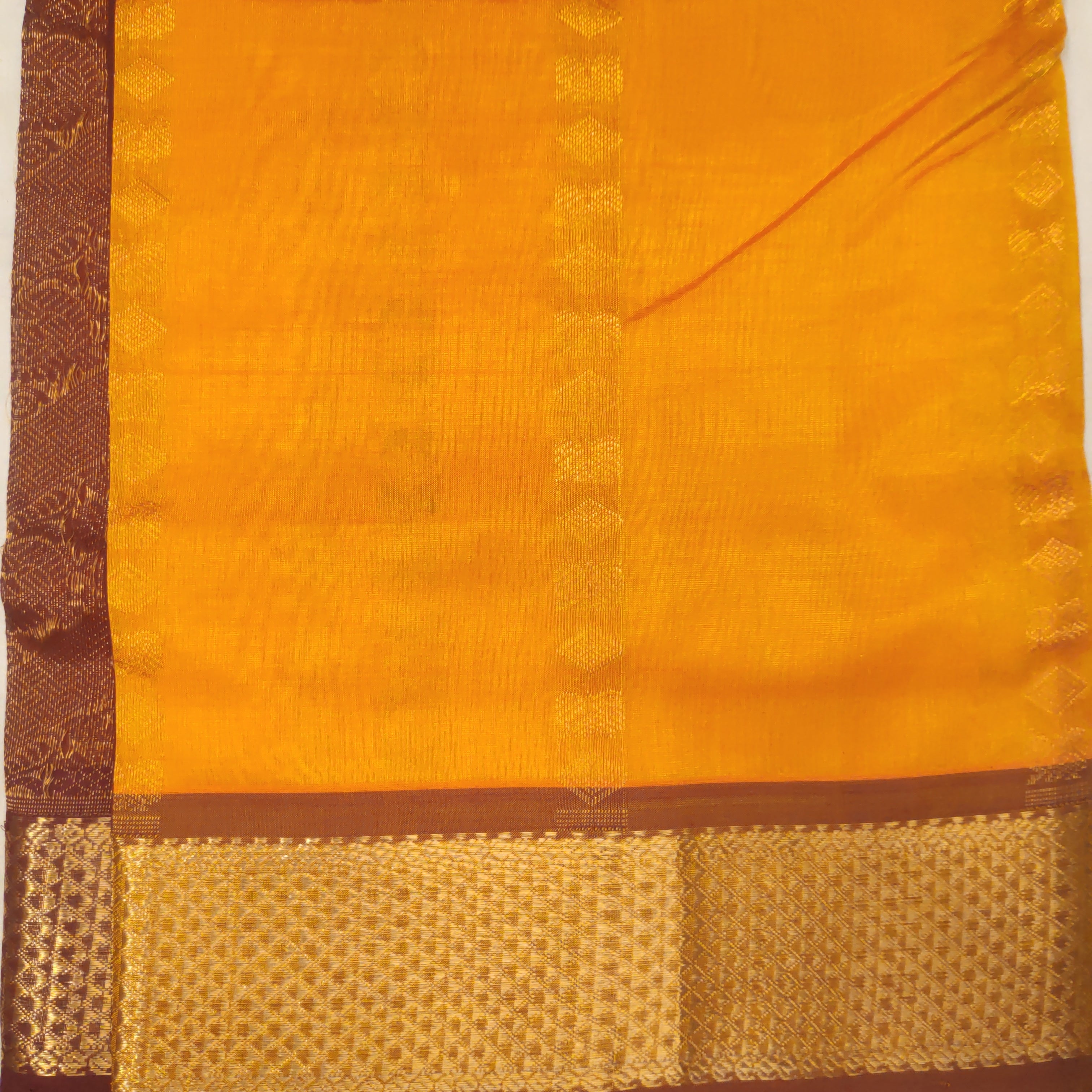 Pure silk cotton- Reverse Pallu- Semi Korvai
