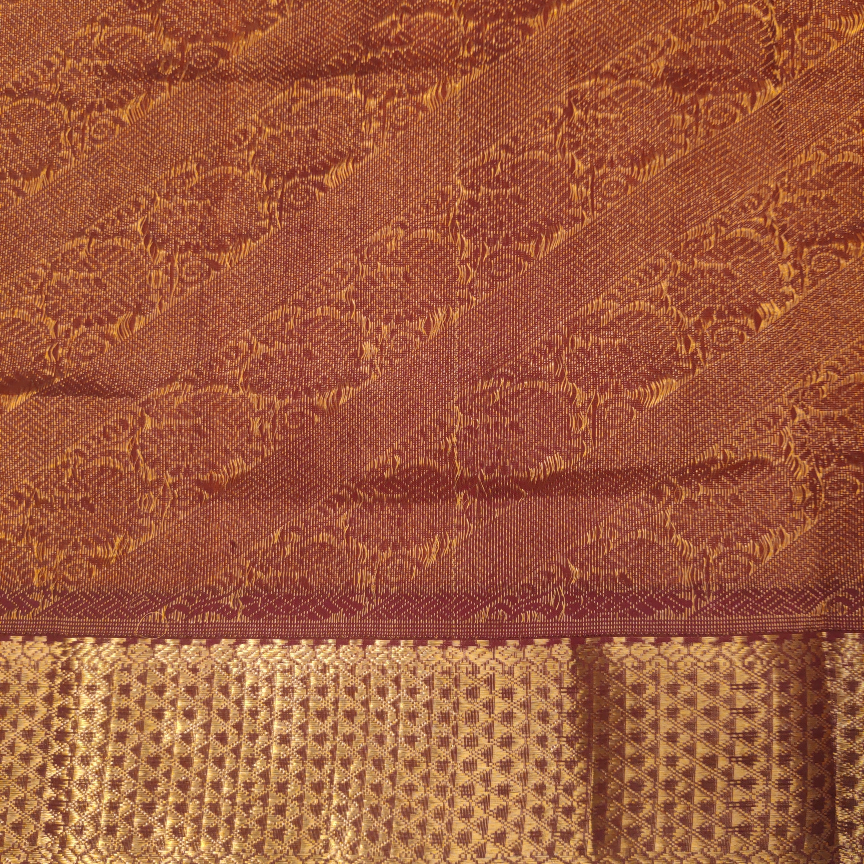 Pure silk cotton- Reverse Pallu- Semi Korvai