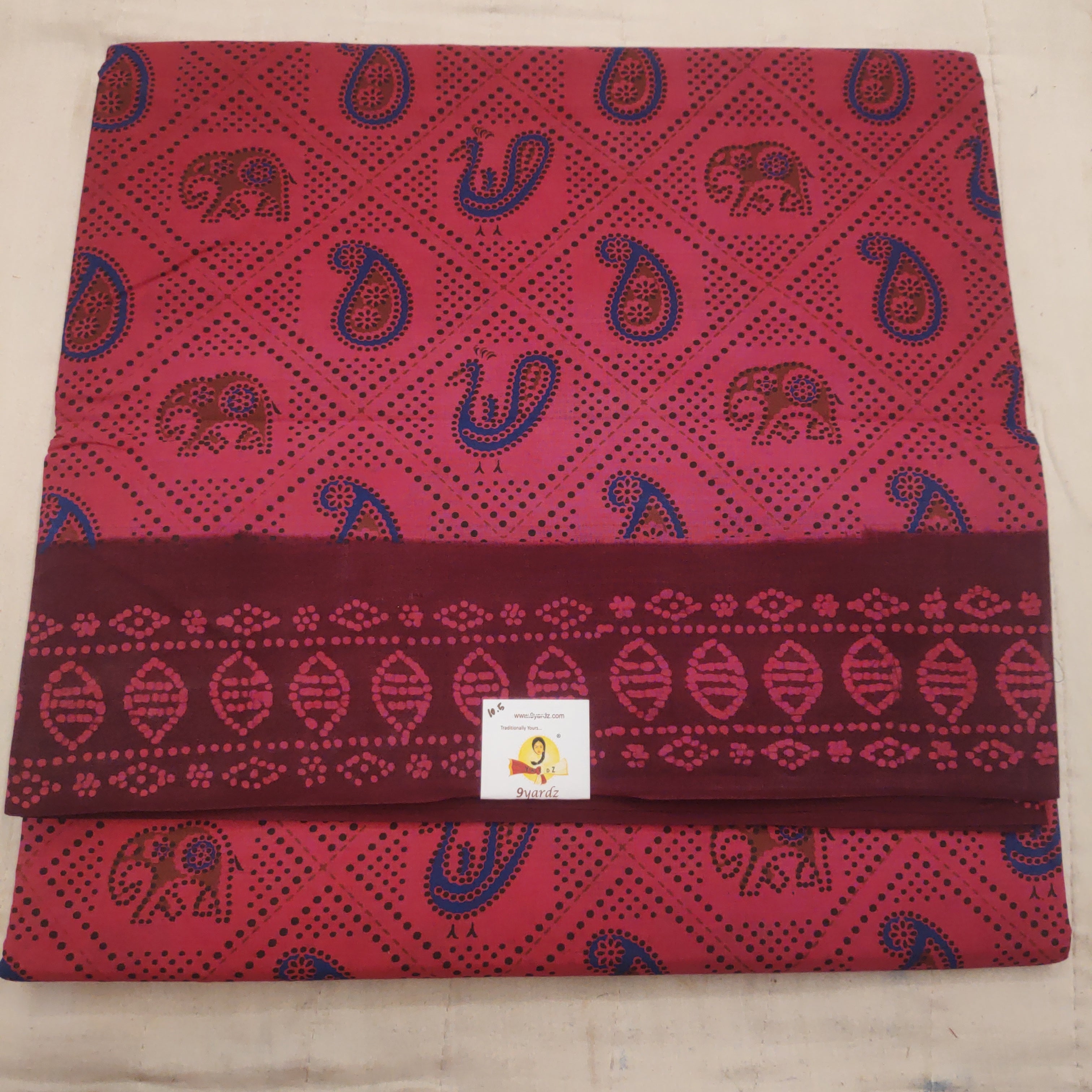 Sungudi cotton 10.5 yards madisar