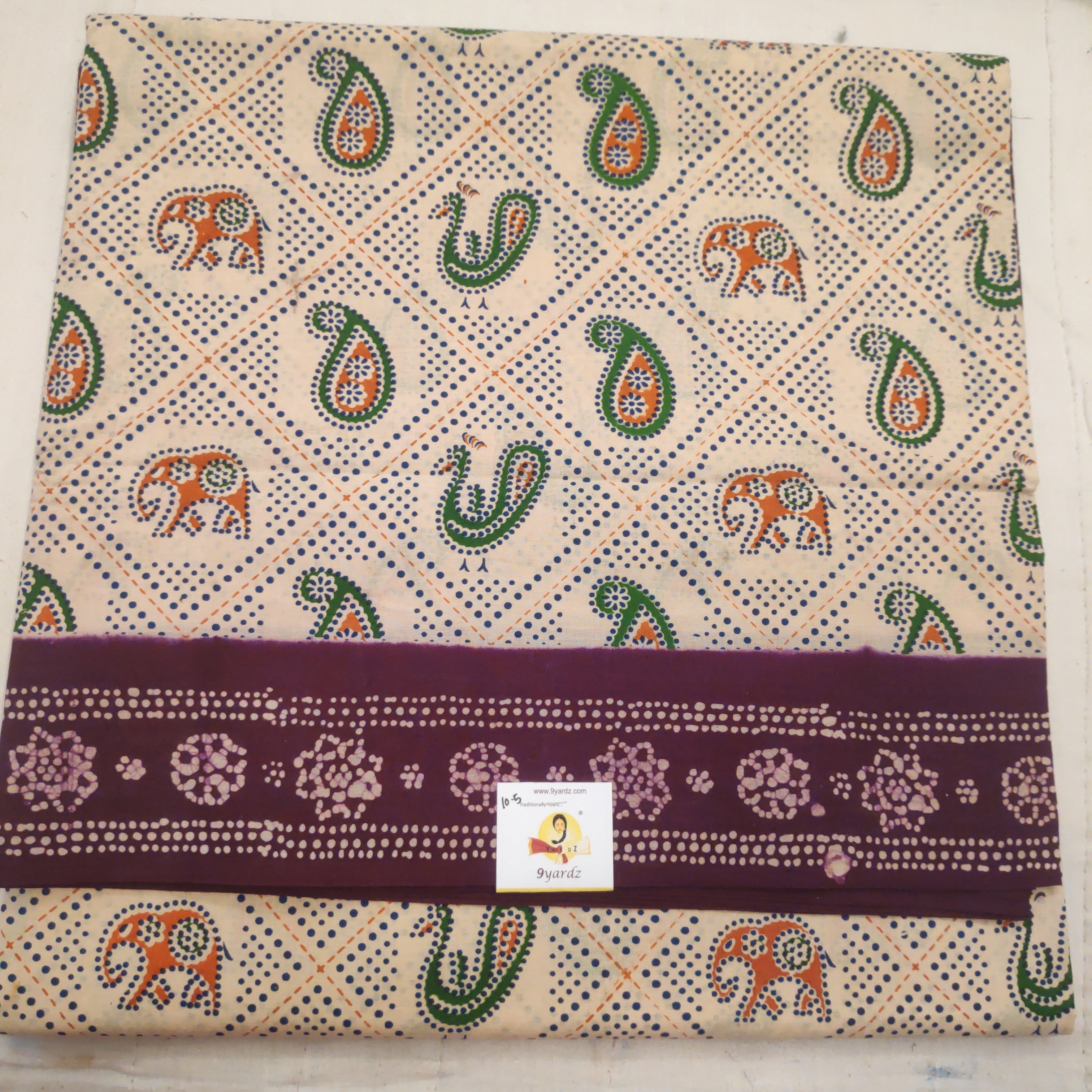 Sungudi cotton 10.5 yards madisar