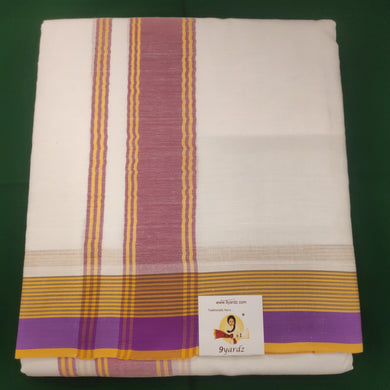 Cotton Dhothi Bleached 9*5