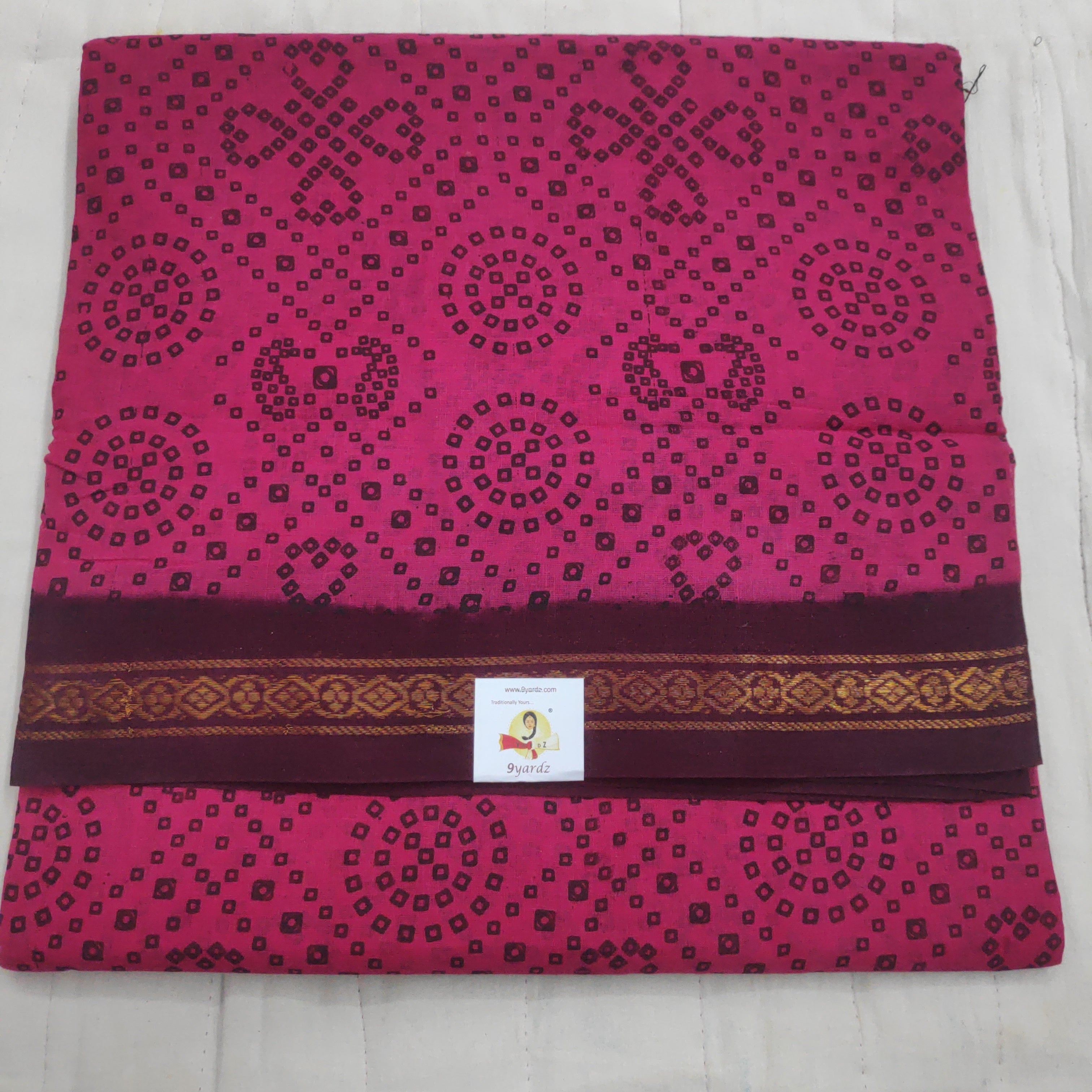 Sungudi cotton 10.5 yards madisar