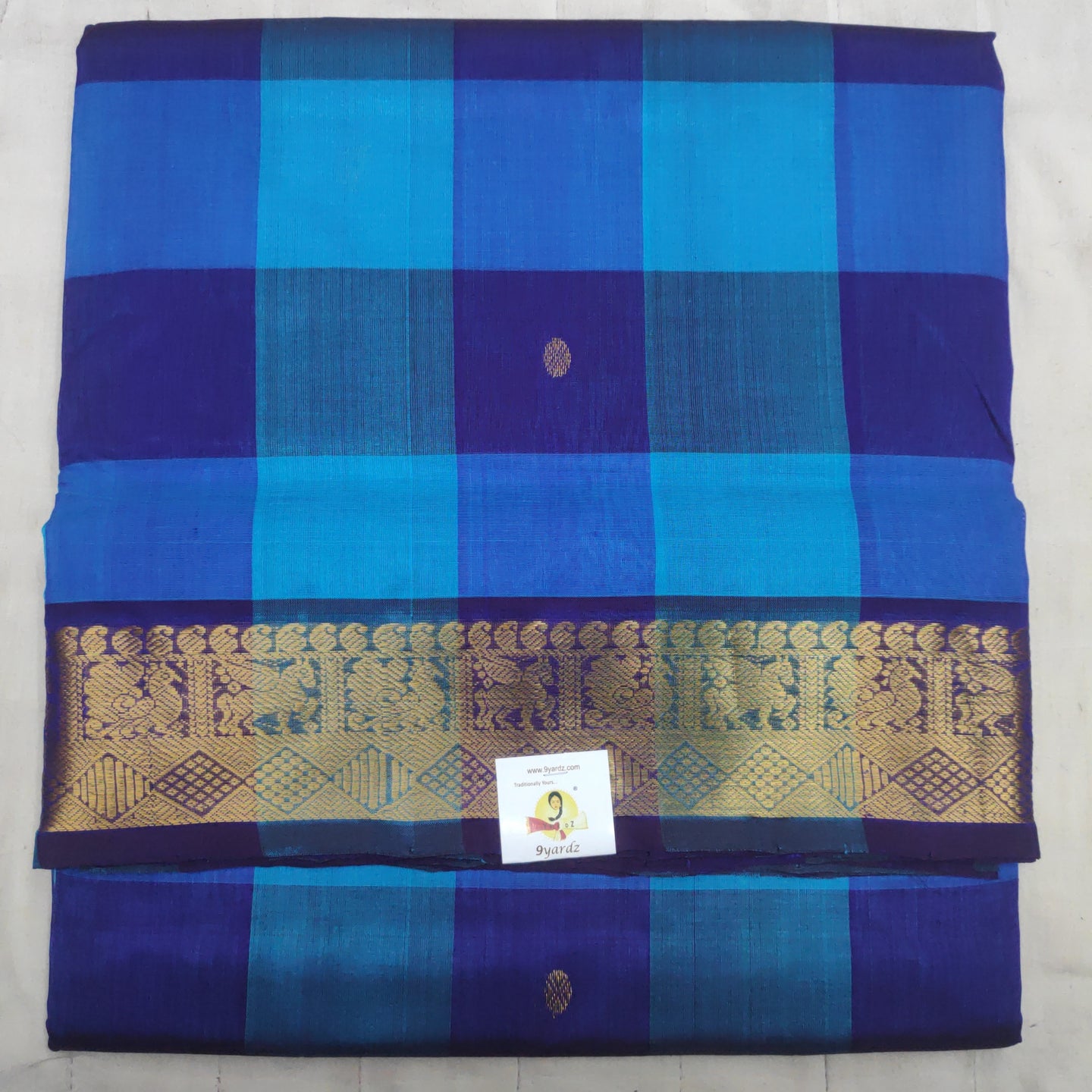 Pure silk cotton- pazhum pazhamum kuttam with butta, 10yards (madisar)