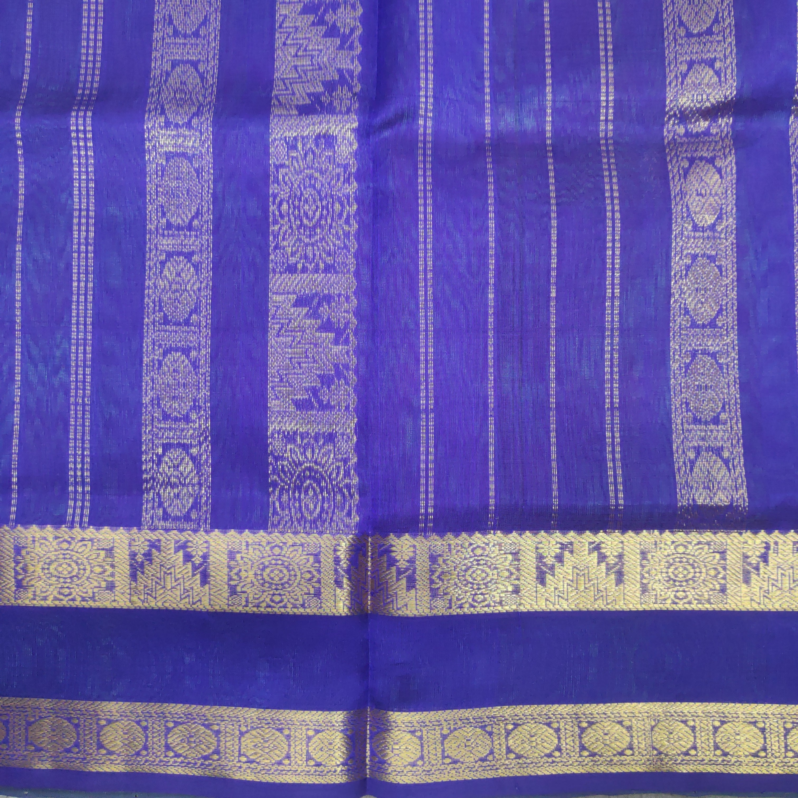 Pure silk cotton, rettai pet with butta-10 yards madisar