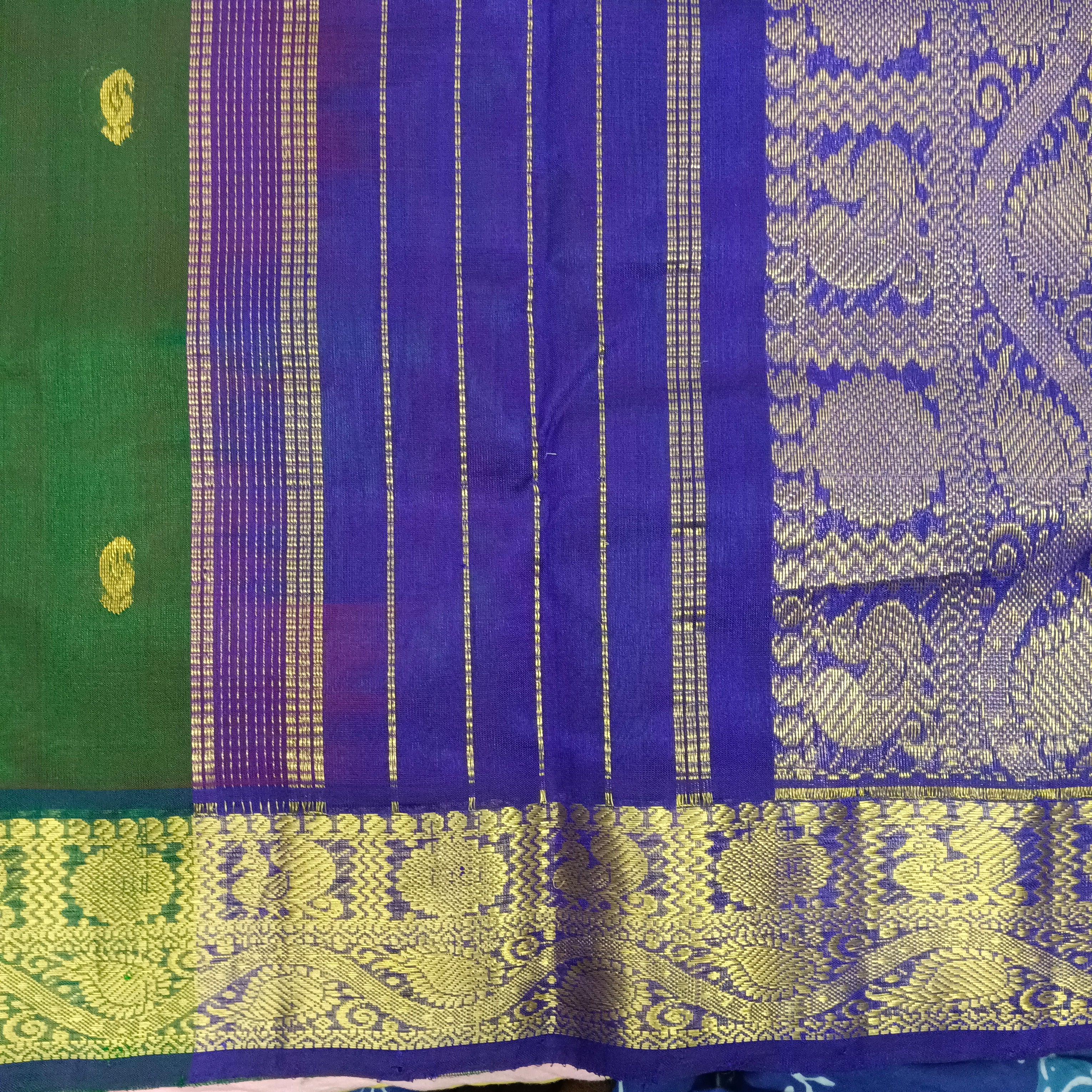 Pure silk cotton with butta -10 yards madisar