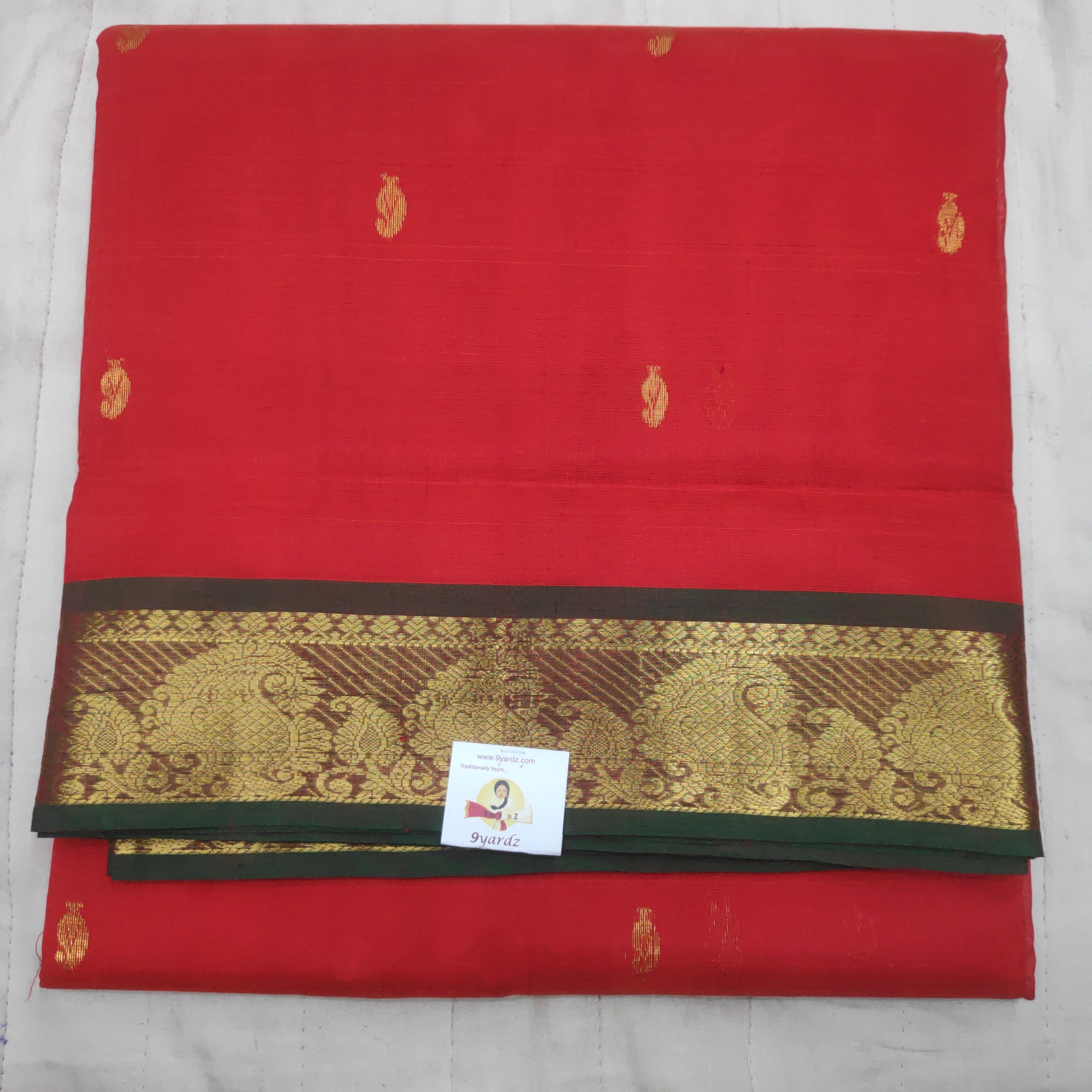 Pure silk cotton with butta -10 yards madisar