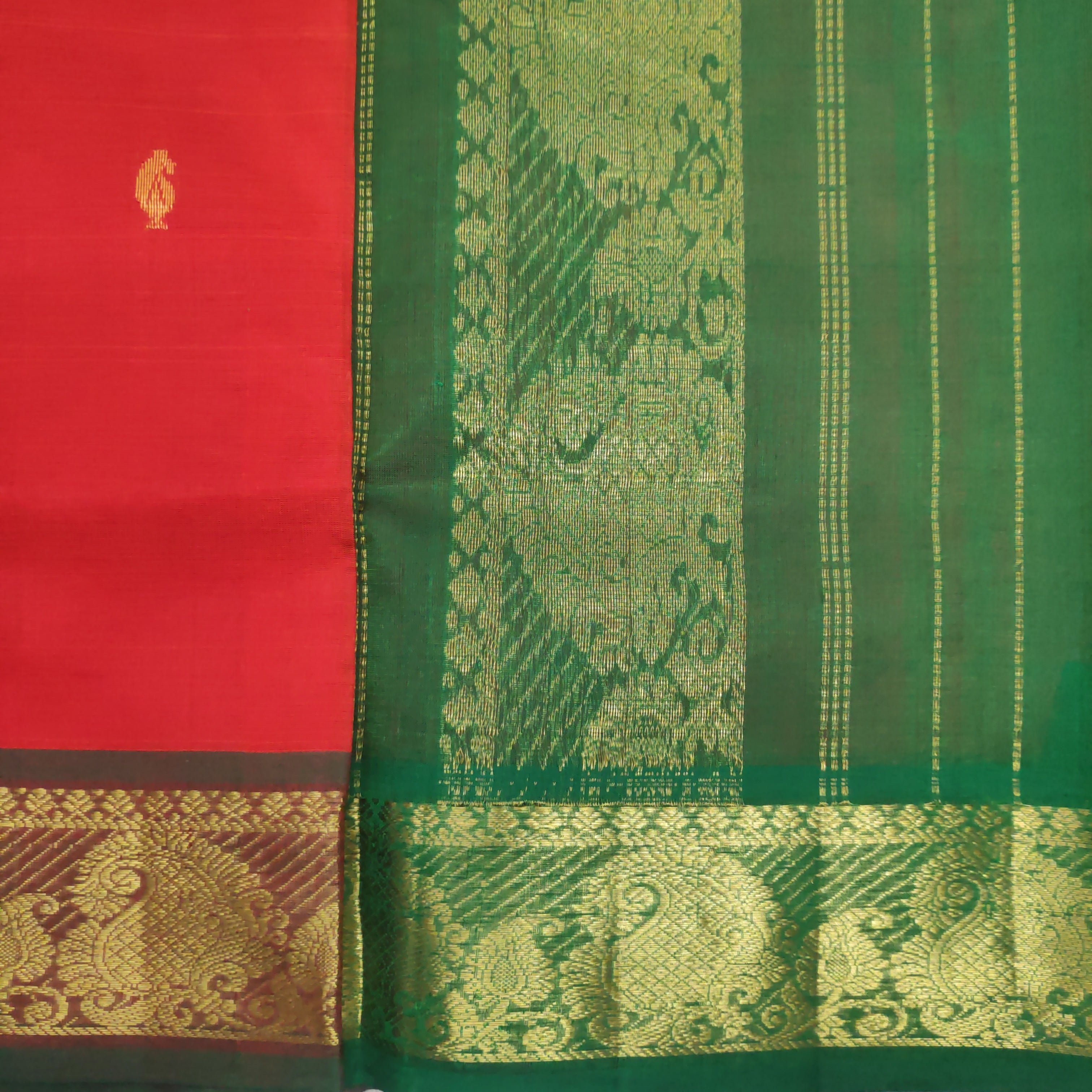 Pure silk cotton with butta -10 yards madisar