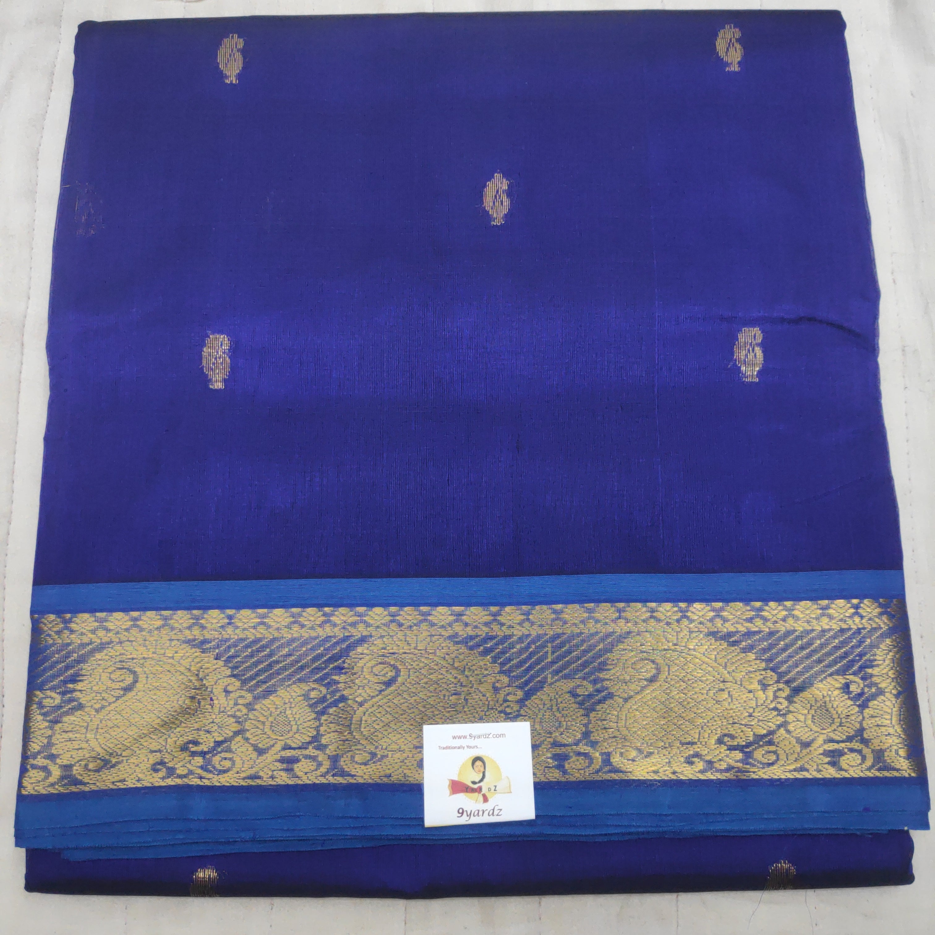 Pure silk cotton with butta -10 yards madisar