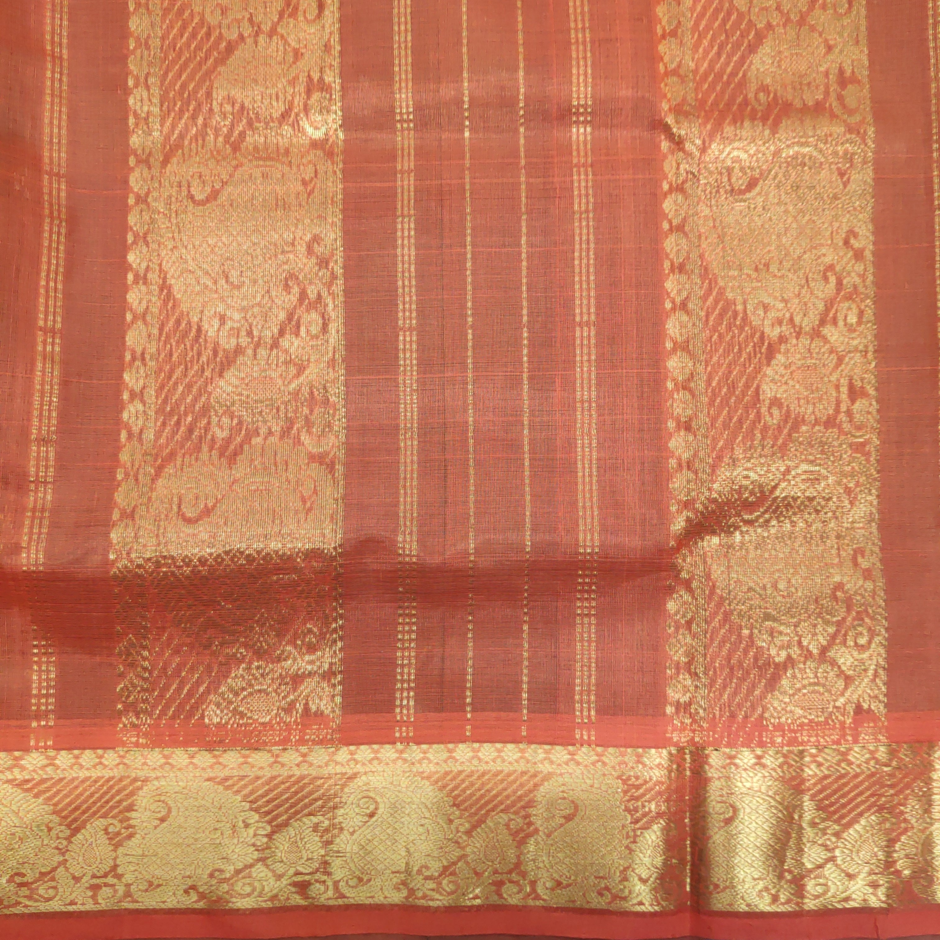 Pure silk cotton, rettai pet with butta-10 yards madisar
