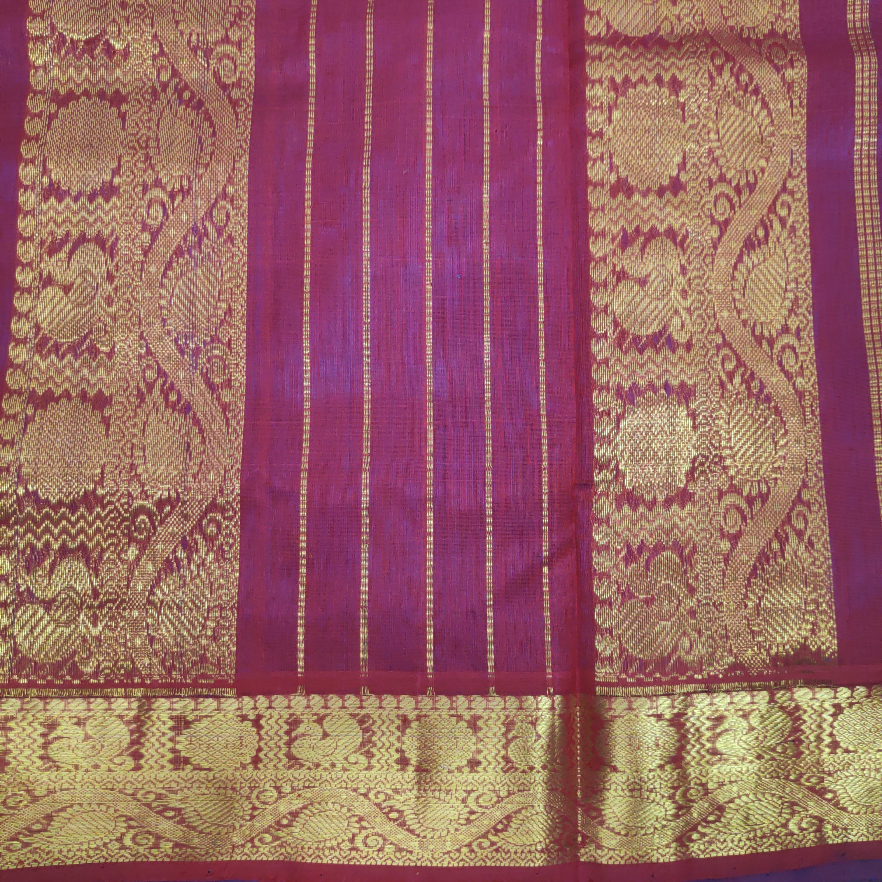 Pure silk cotton with butta -10 yards madisar