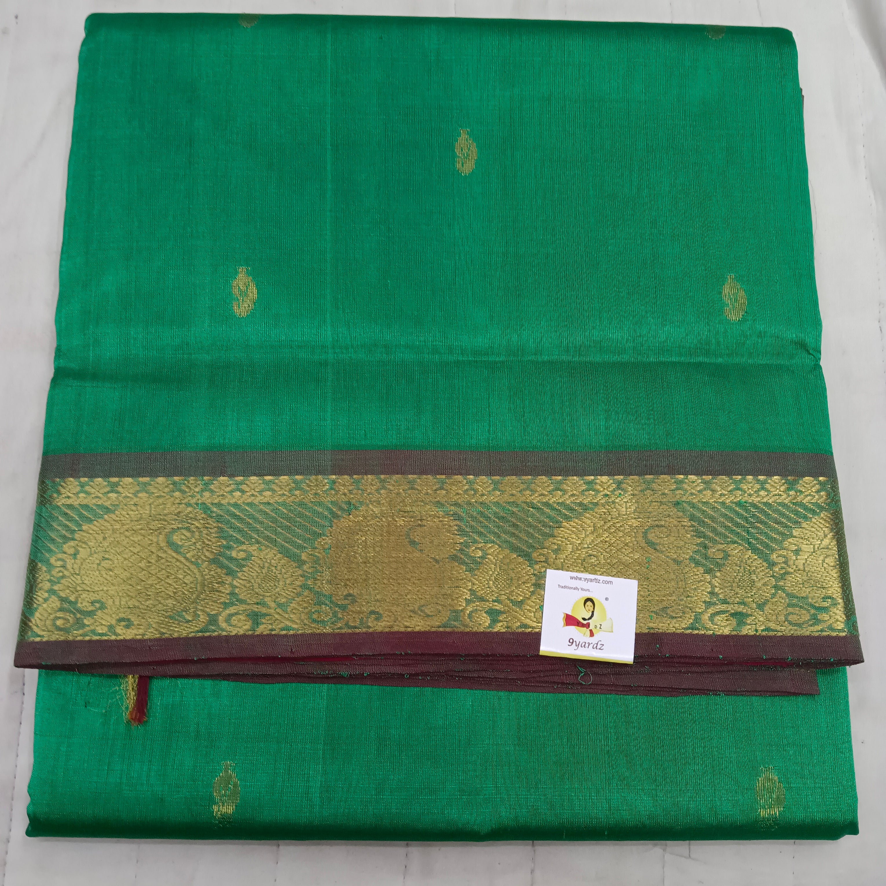 Pure silk cotton with butta -10 yards madisar