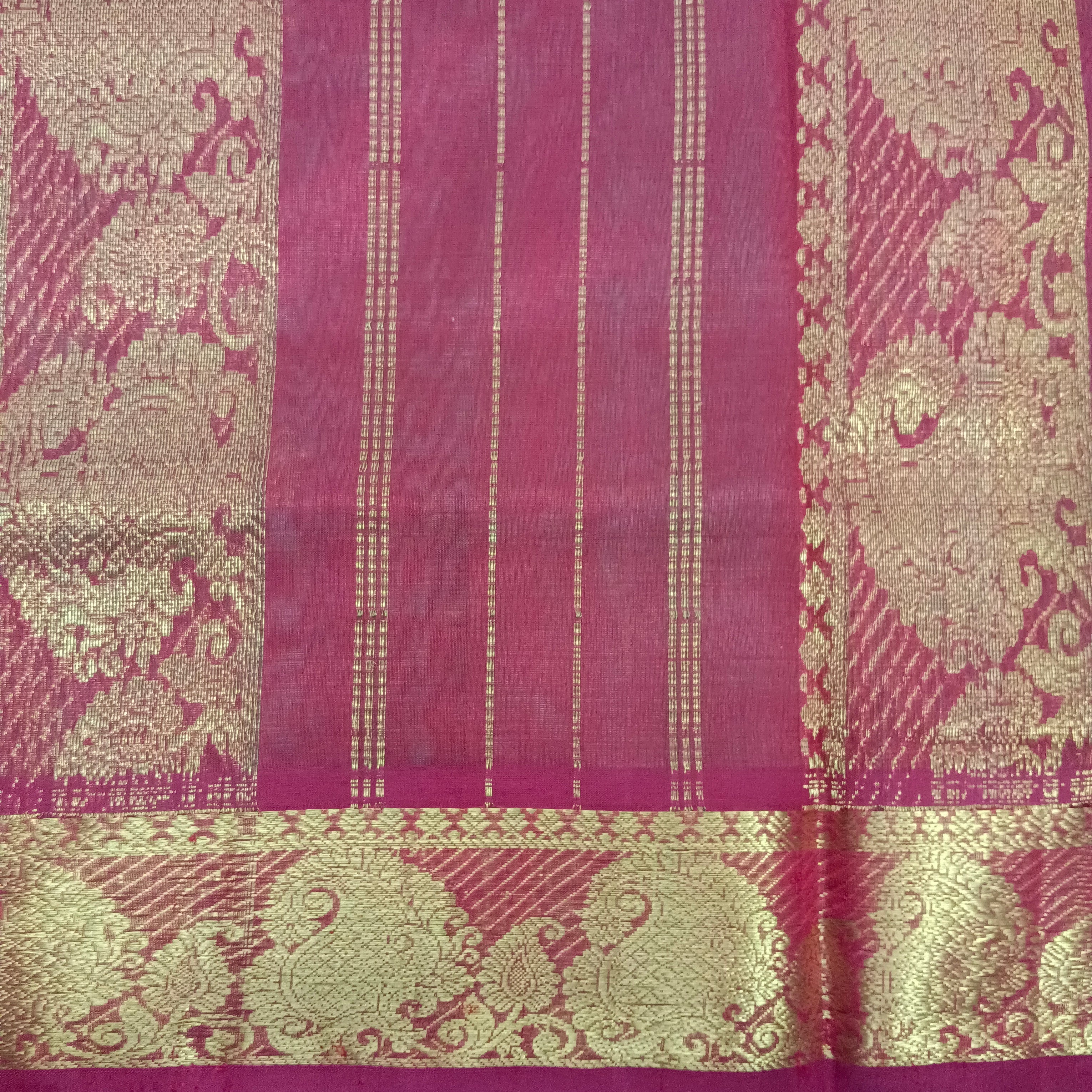 Pure silk cotton with butta -10 yards madisar