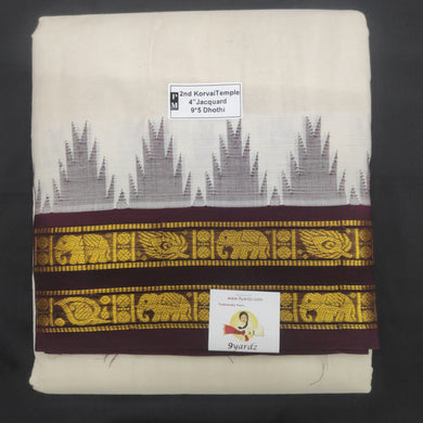 Pure cotton Muhurtham dhoti 9*5