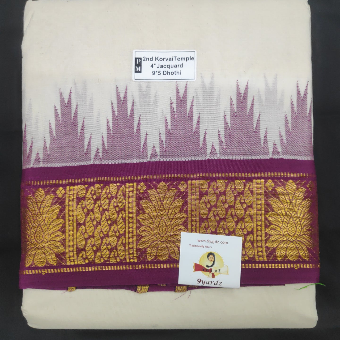 Pure cotton Muhurtham dhoti 9*5