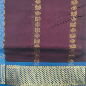 Pure silk cotton- Reverse Pallu- Semi Korvai