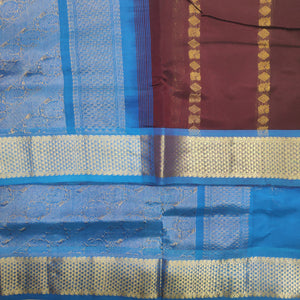 Pure silk cotton- Reverse Pallu- Semi Korvai