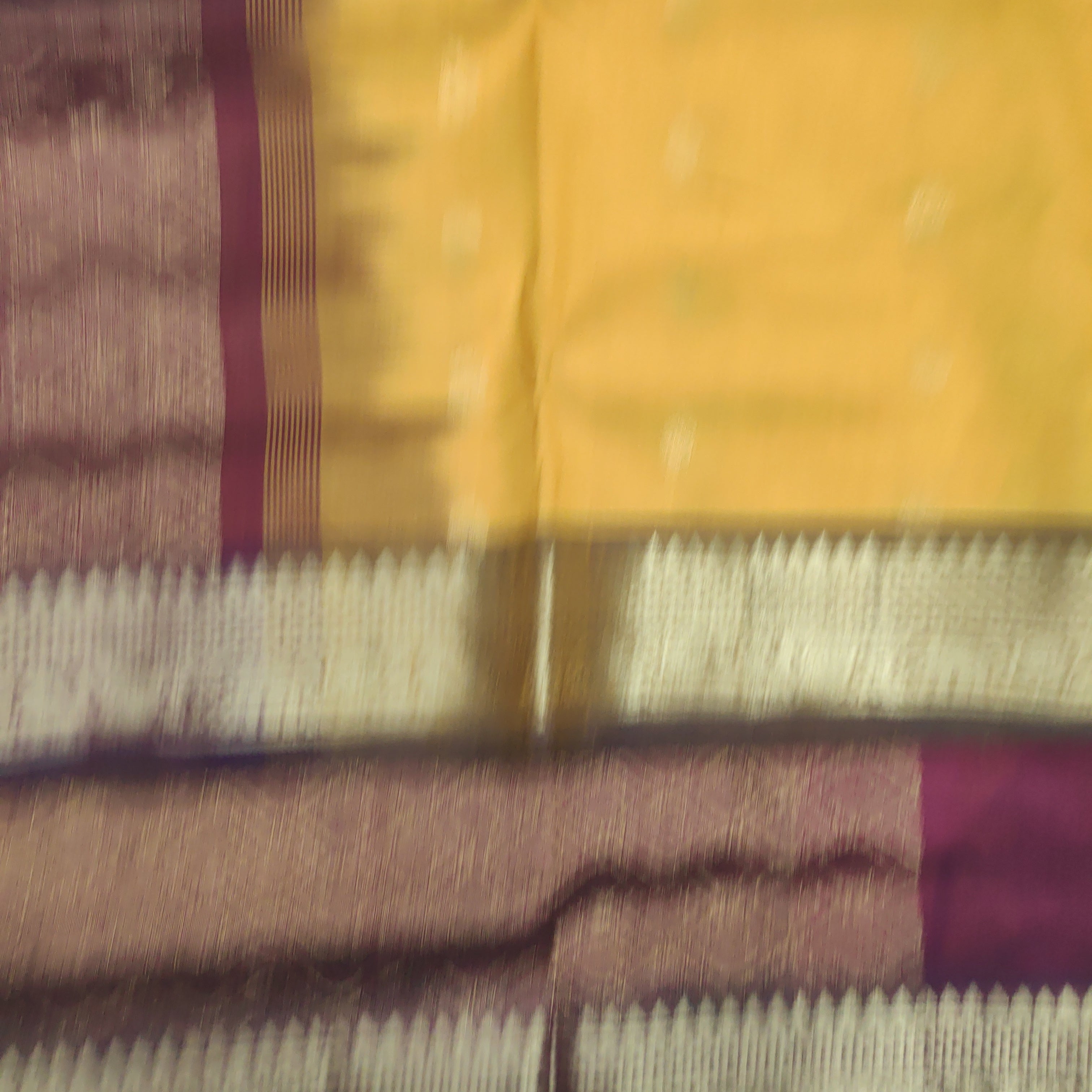 Pure silk cotton- Reverse Pallu- Semi Korvai