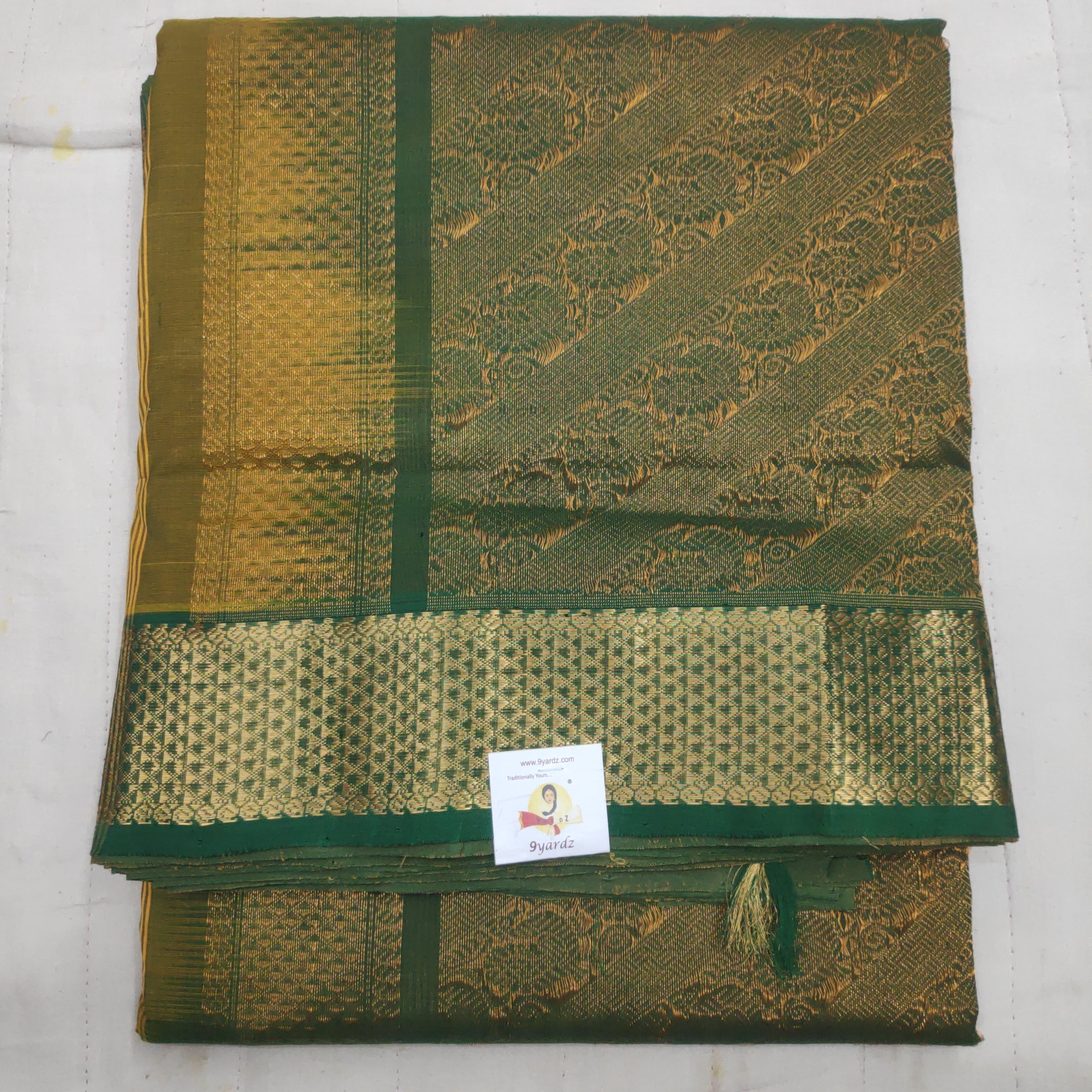 Pure silk cotton- Reverse Pallu- Semi Korvai