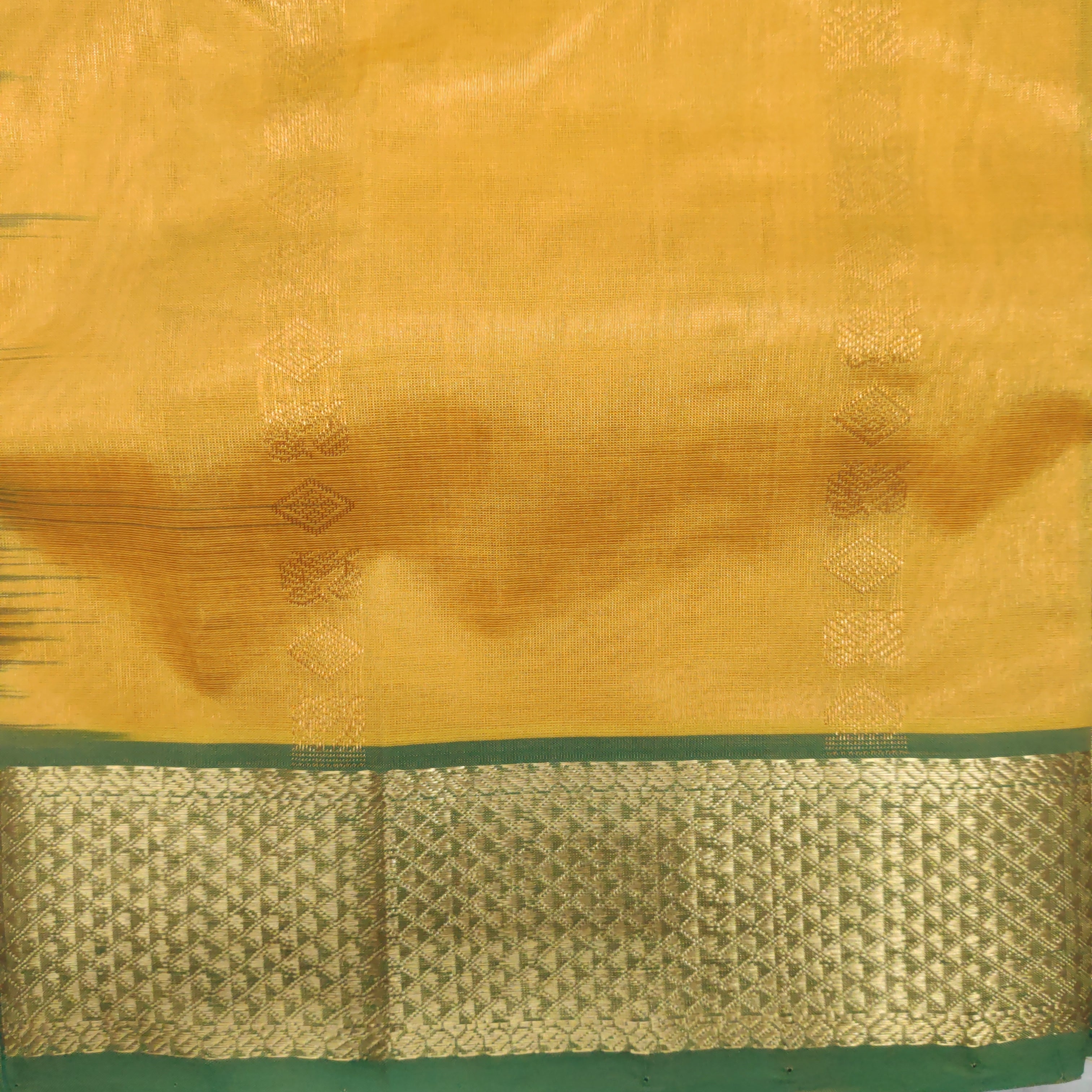 Pure silk cotton- Reverse Pallu- Semi Korvai