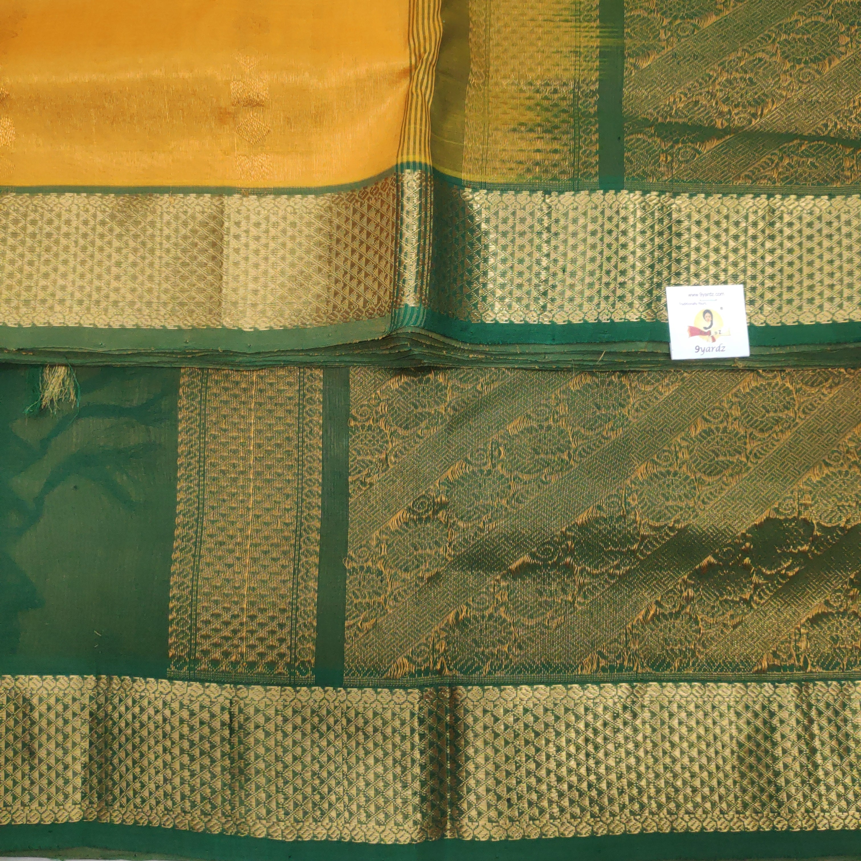 Pure silk cotton- Reverse Pallu- Semi Korvai