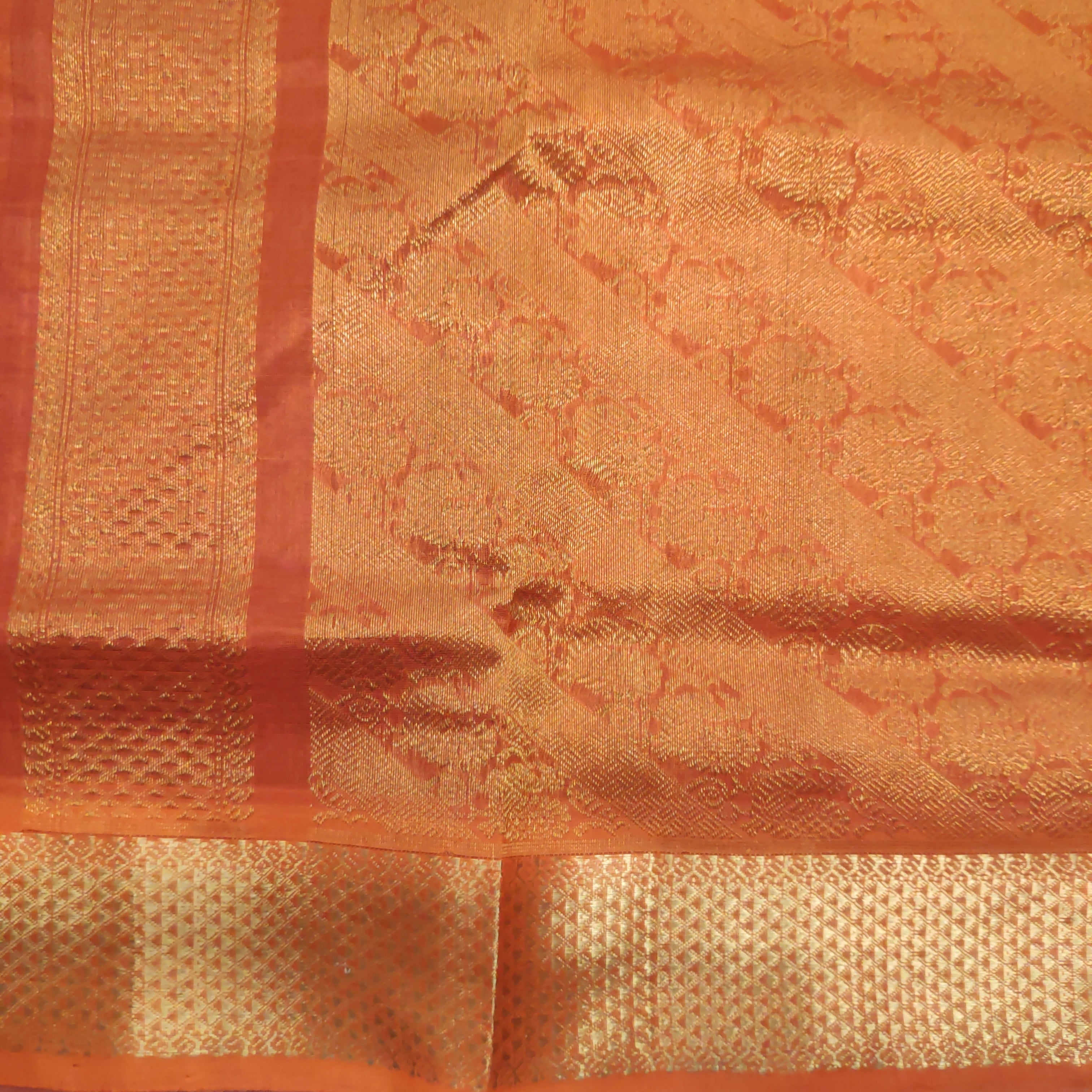 Pure silk cotton- Reverse Pallu- Semi Korvai