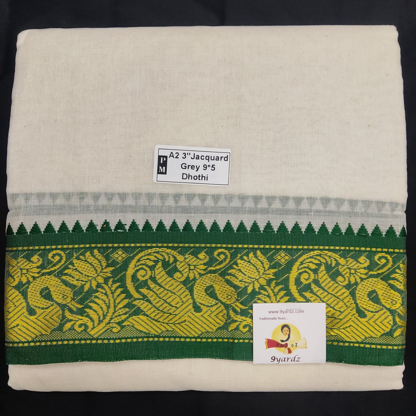 Nagari Cotton Jacqurad  Dhothi 9*5