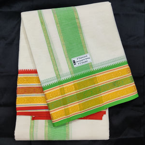 Cotton Dhothi HalfBleached 9*5