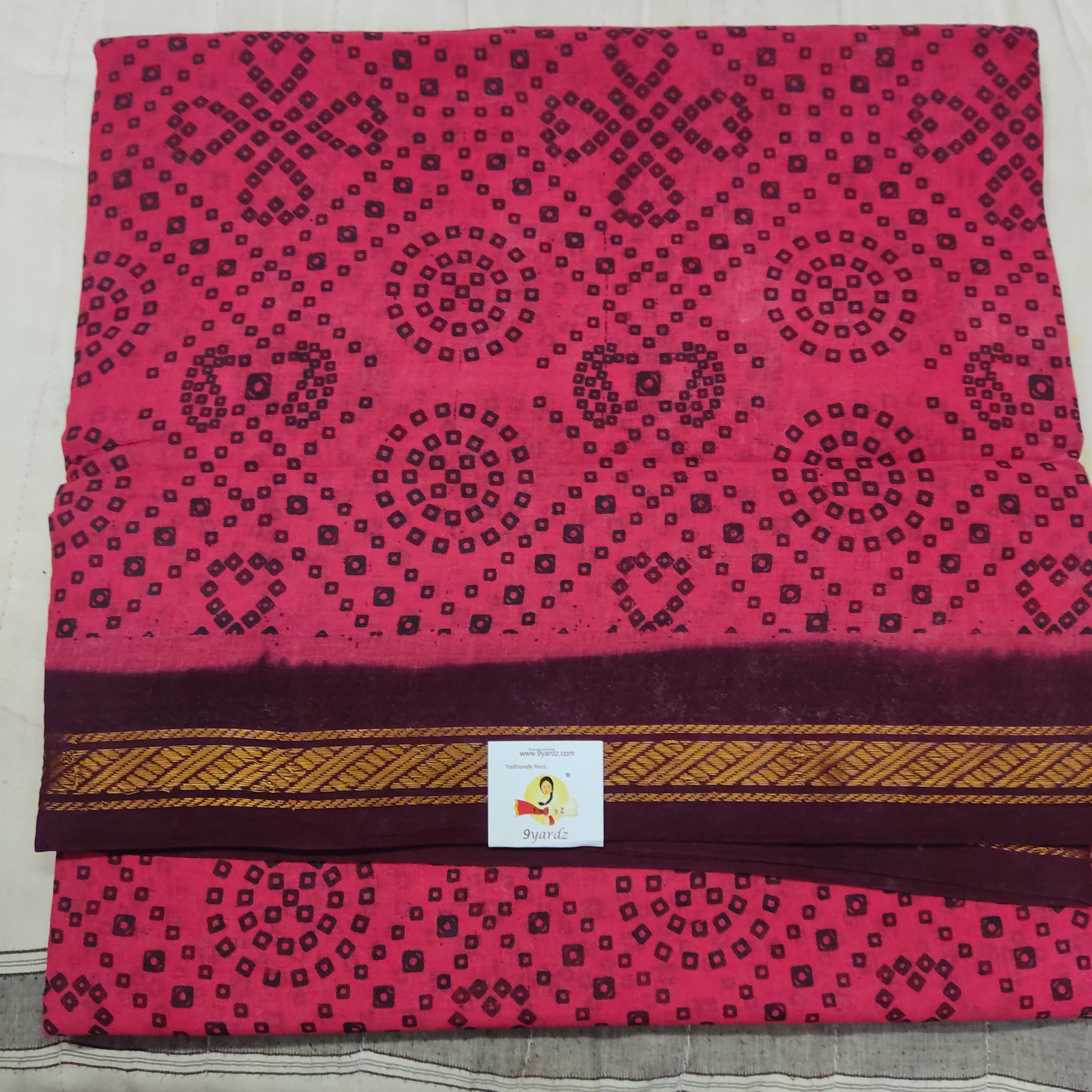 Sungudi cotton 10.5 yards madisar