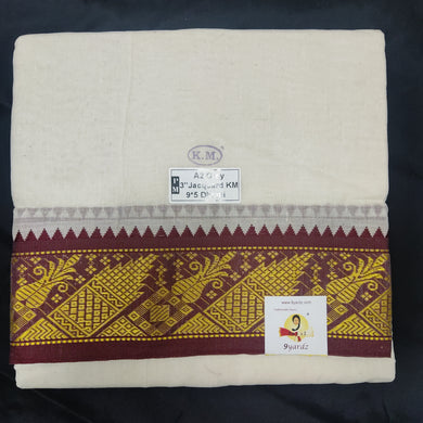 Nagari Cotton Jacqurad  Dhothi 9*5