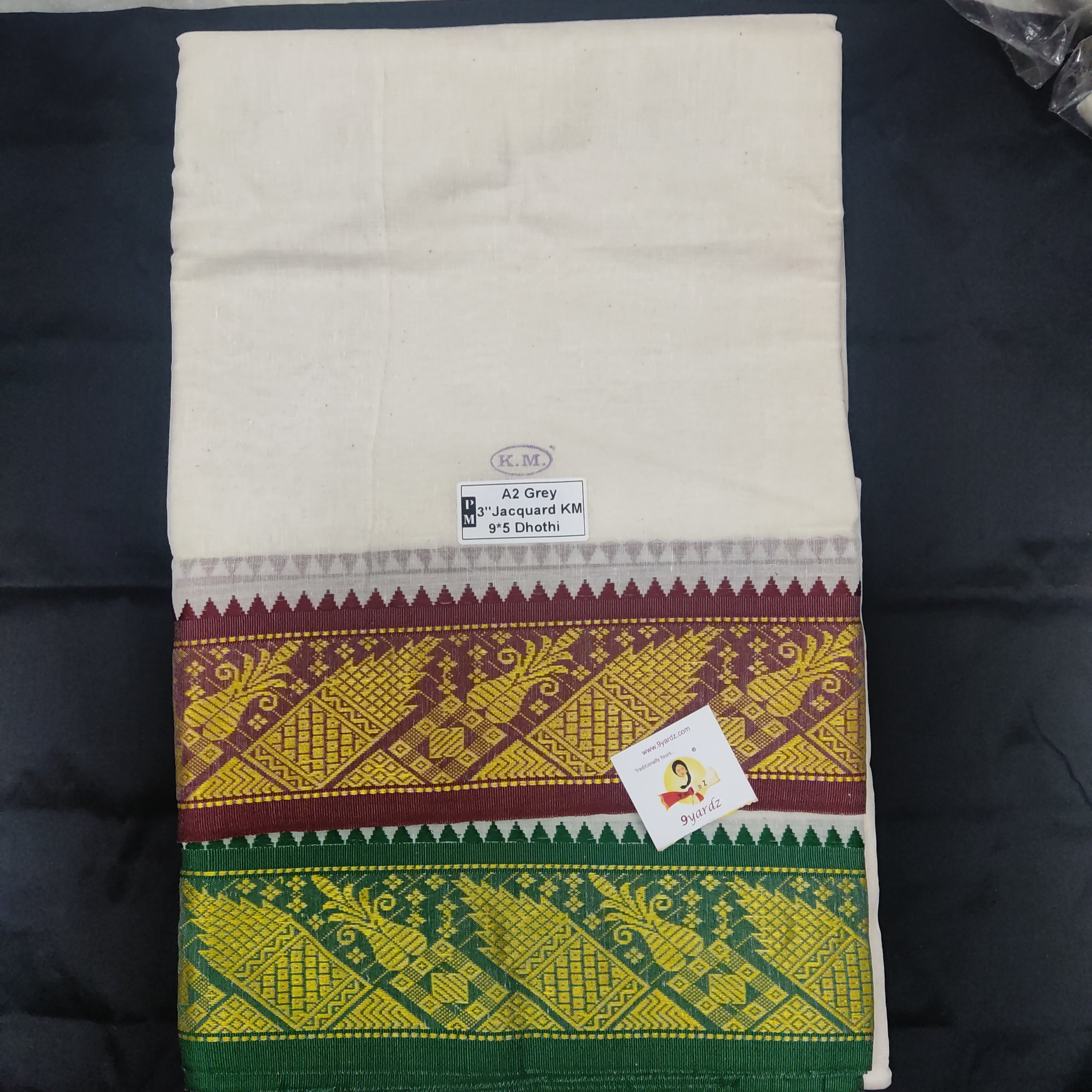 Nagari Cotton Jacqurad  Dhothi 9*5