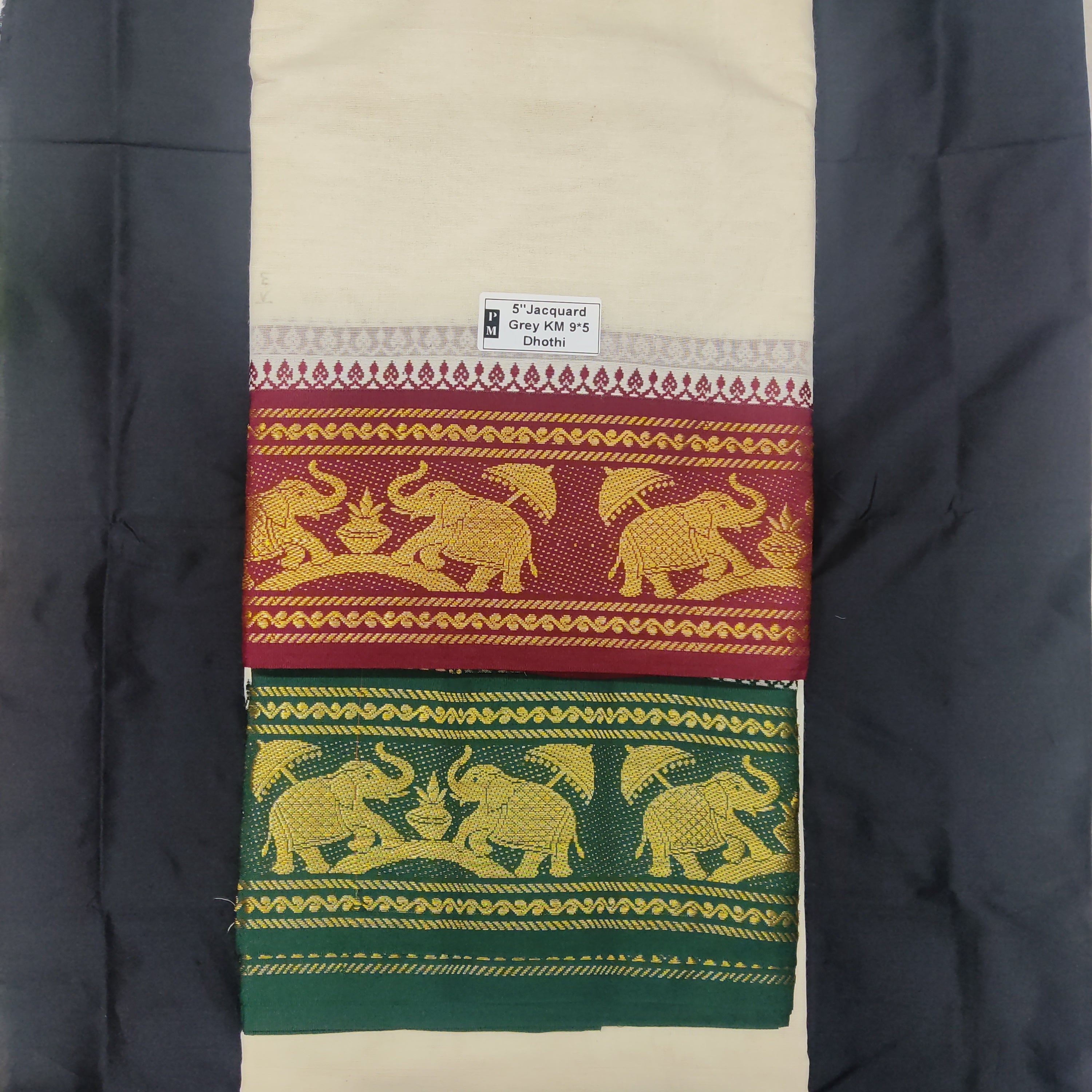 Nagari Cotton Jacqurad  Dhothi 9*5