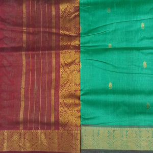 Pure silk cotton with butta -10 yards madisar