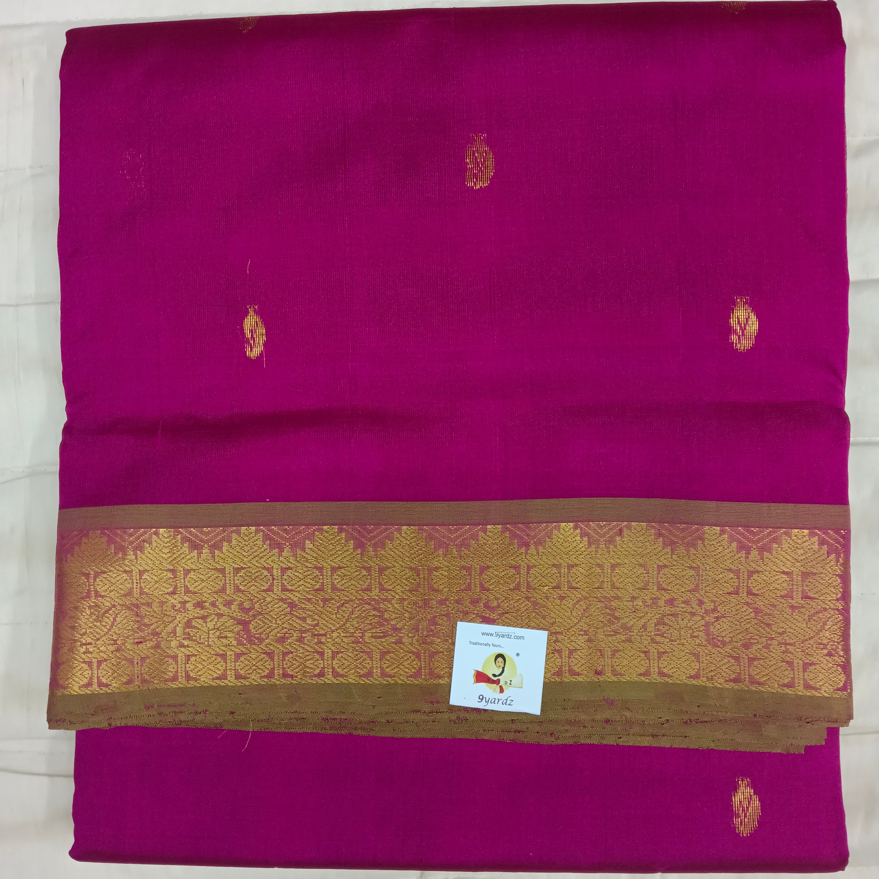 Pure silk cotton with butta -10 yards madisar