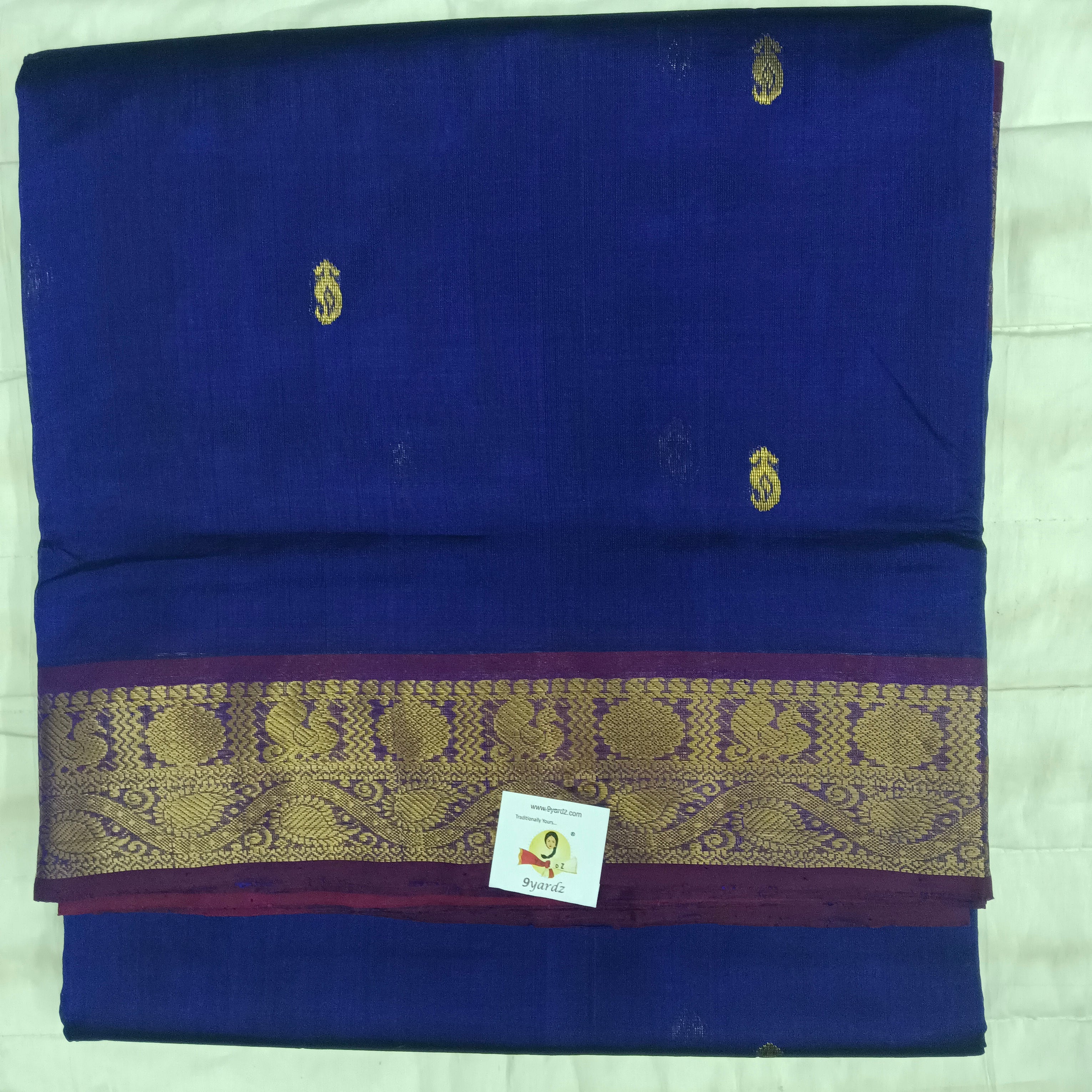 Pure silk cotton with butta -10 yards madisar