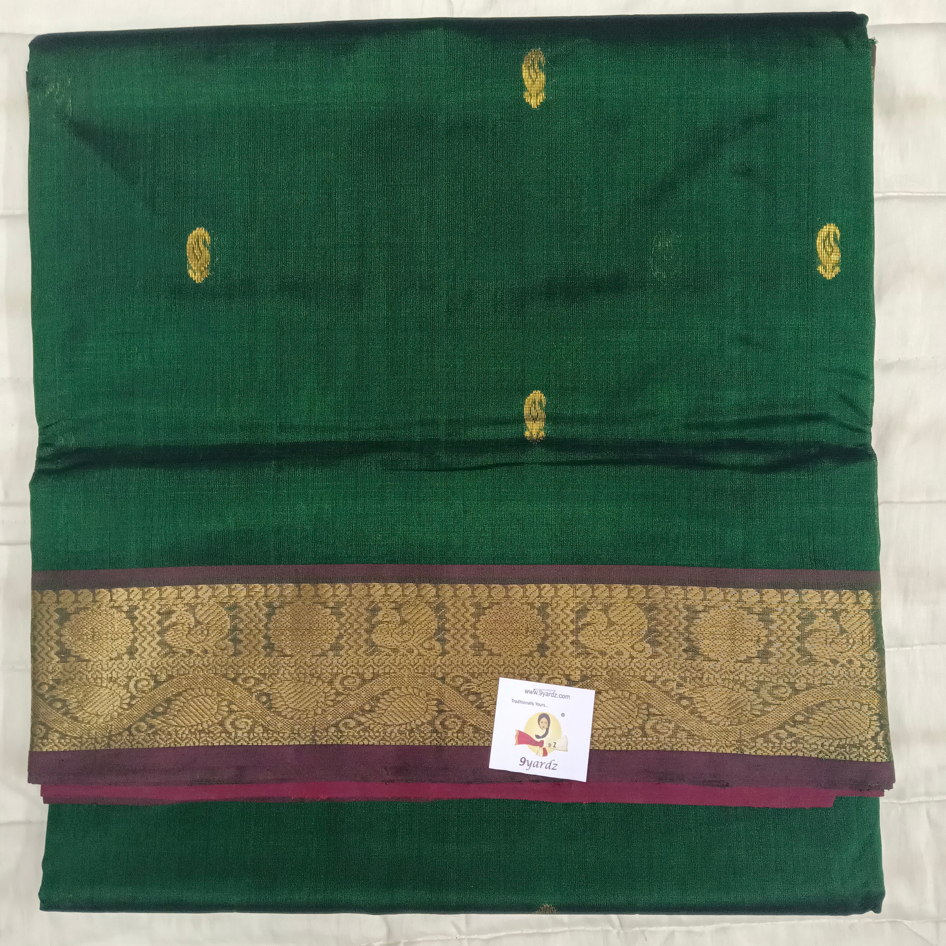 Pure silk cotton with butta -10 yards madisar