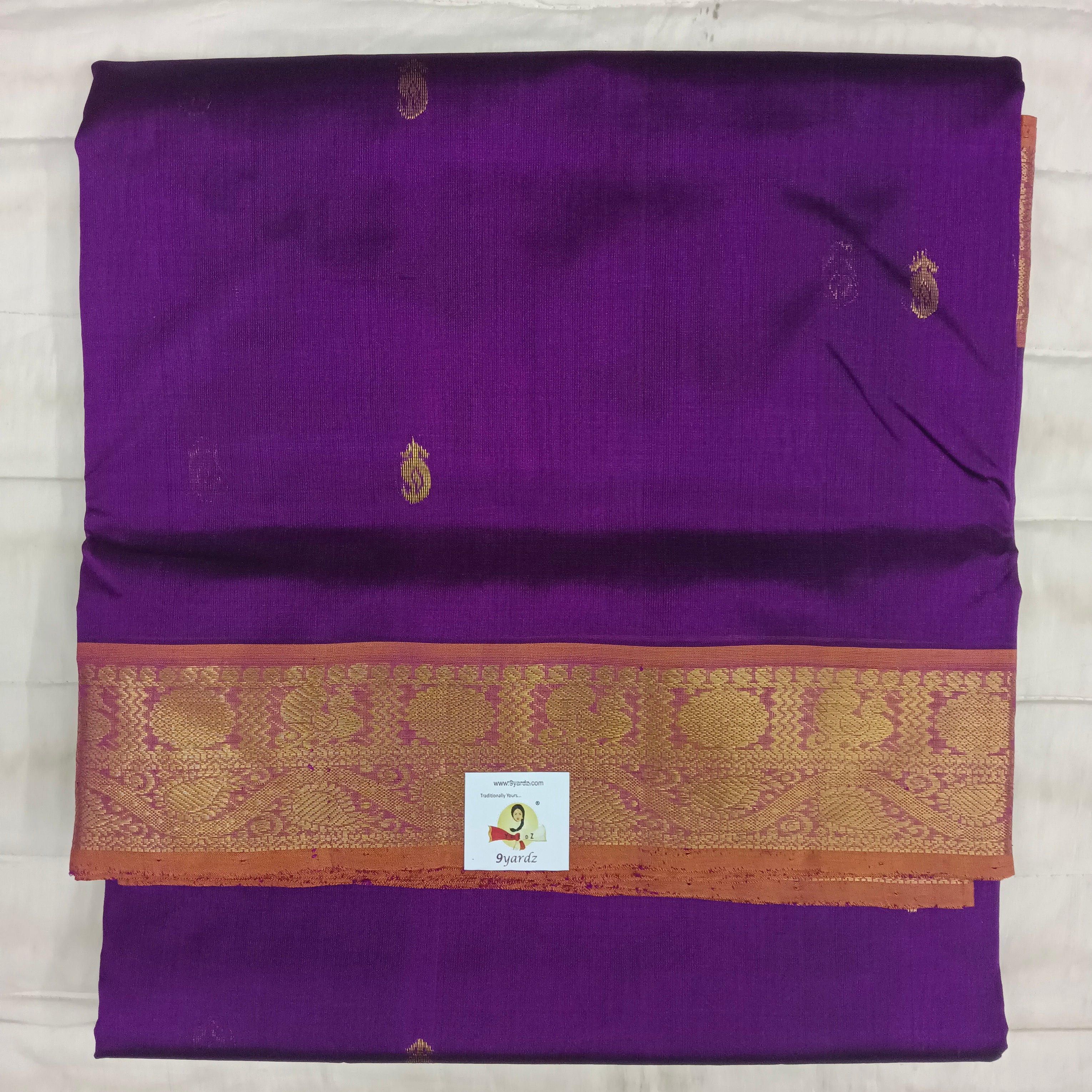 Pure silk cotton with butta -10 yards madisar