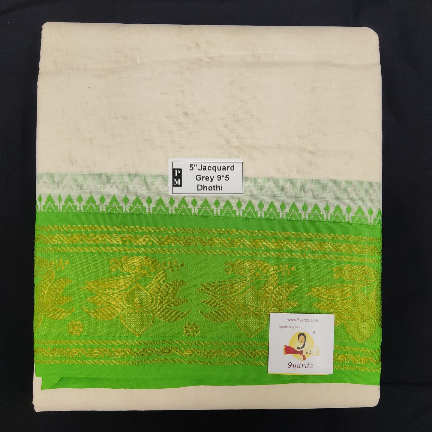 Cotton Jacqurad  Dhothi 9*5