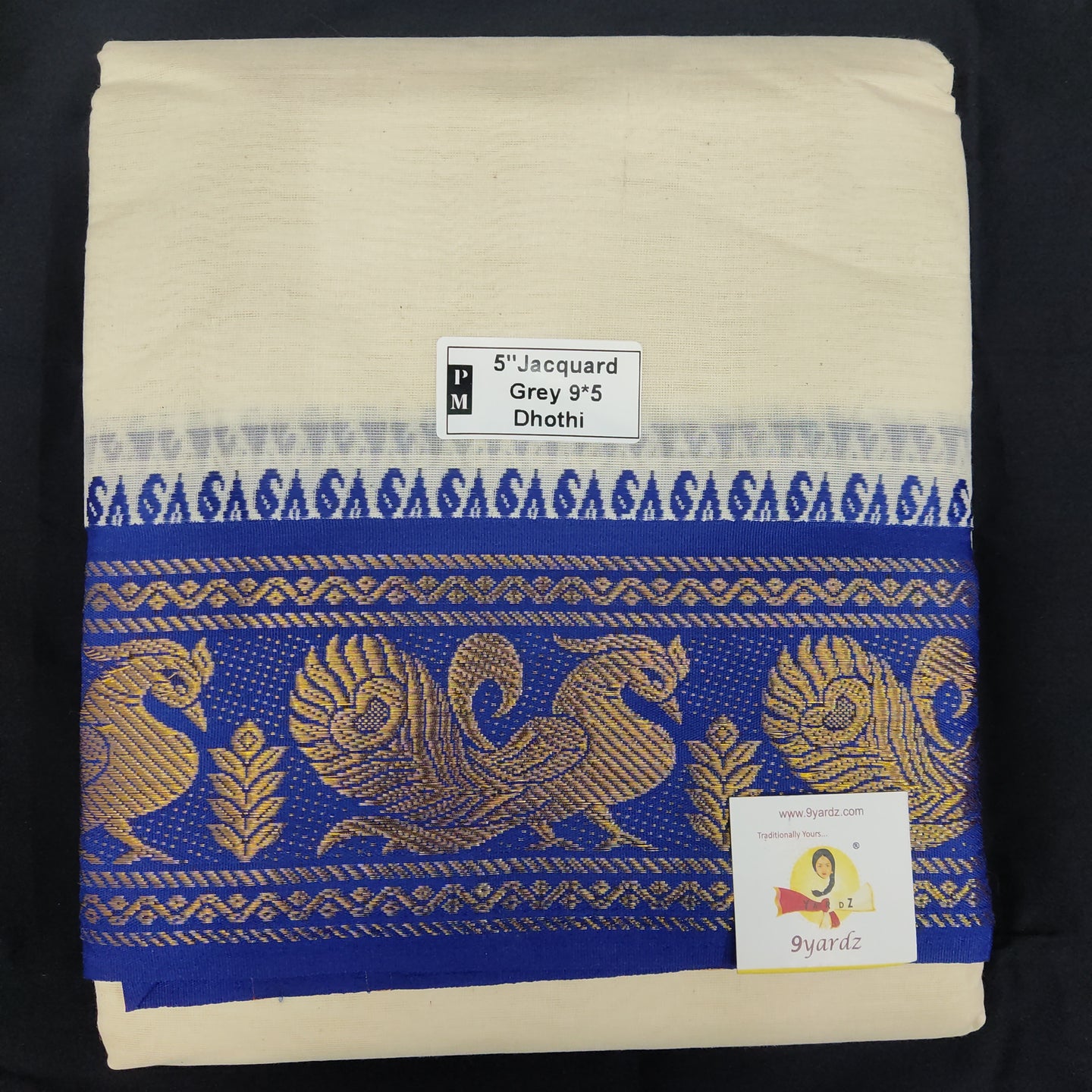 Cotton Jacqurad  Dhothi 9*5