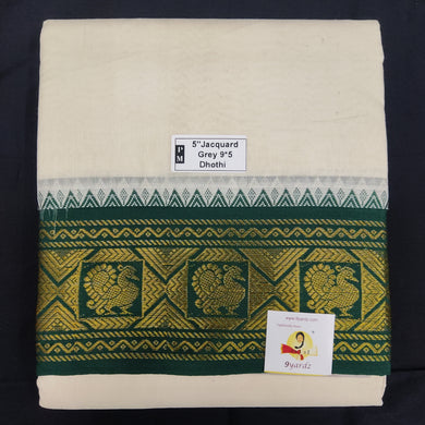 Cotton Jacqurad  Dhothi 9*5