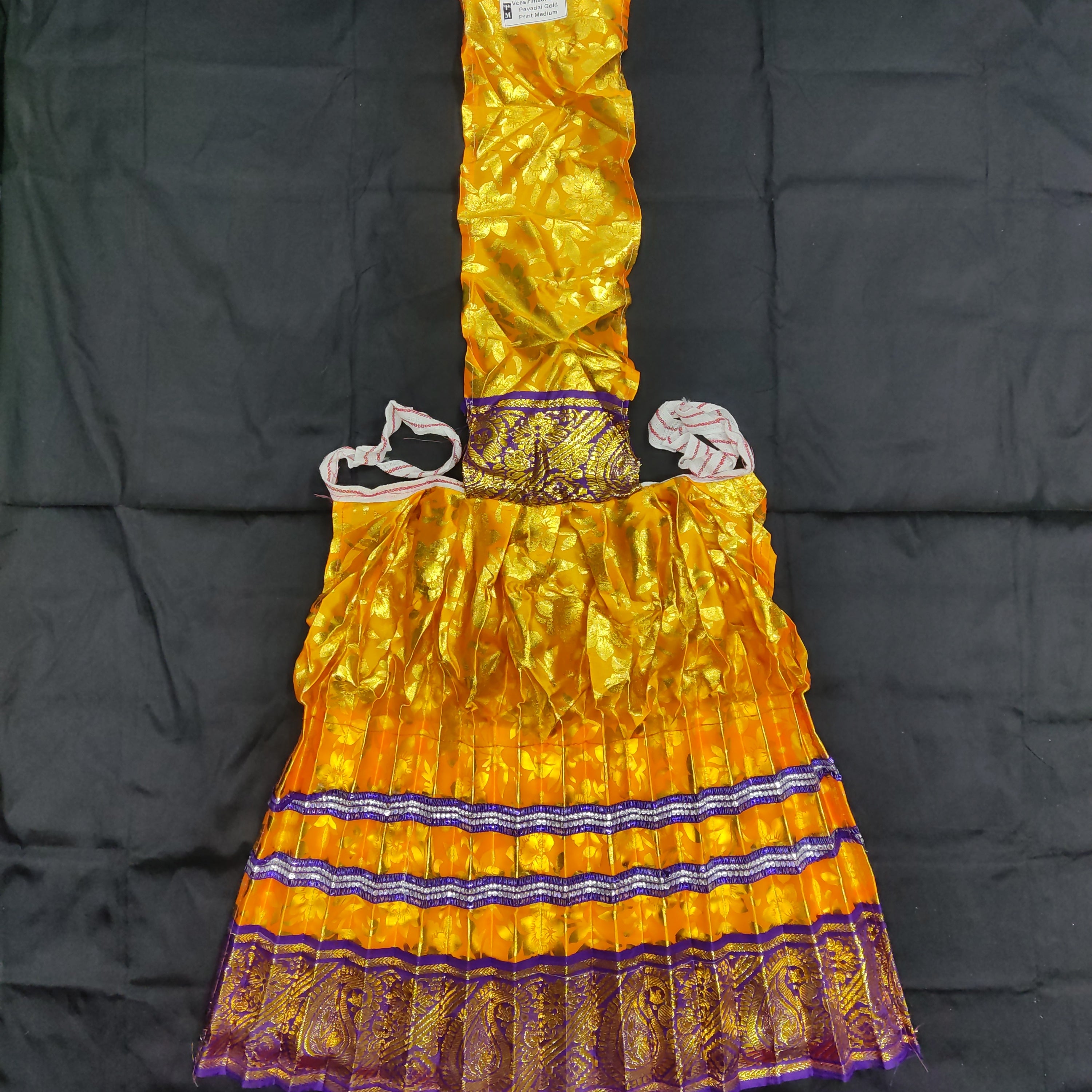 Visiri Pavadai Gold print Medium