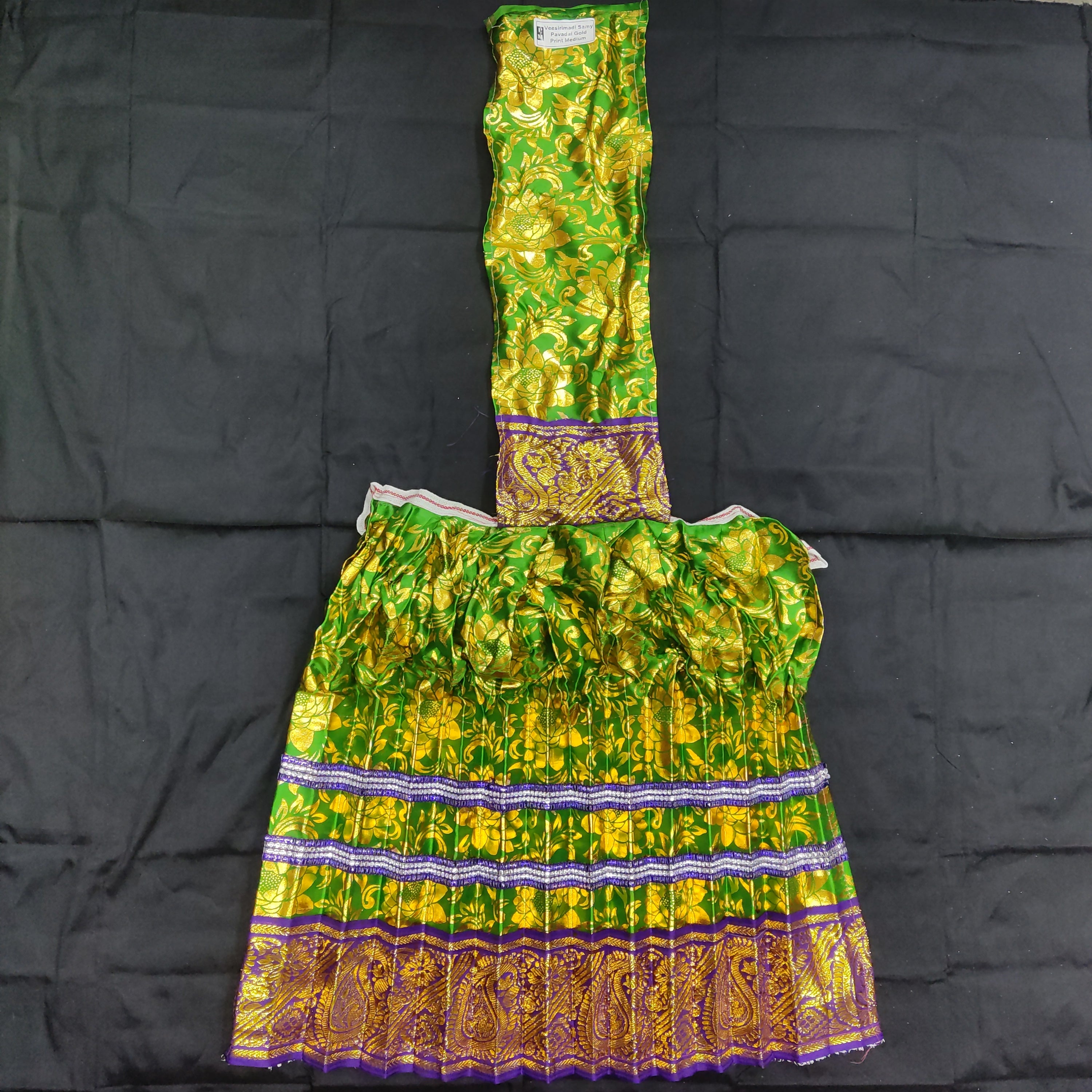 Visiri Pavadai Gold print Medium