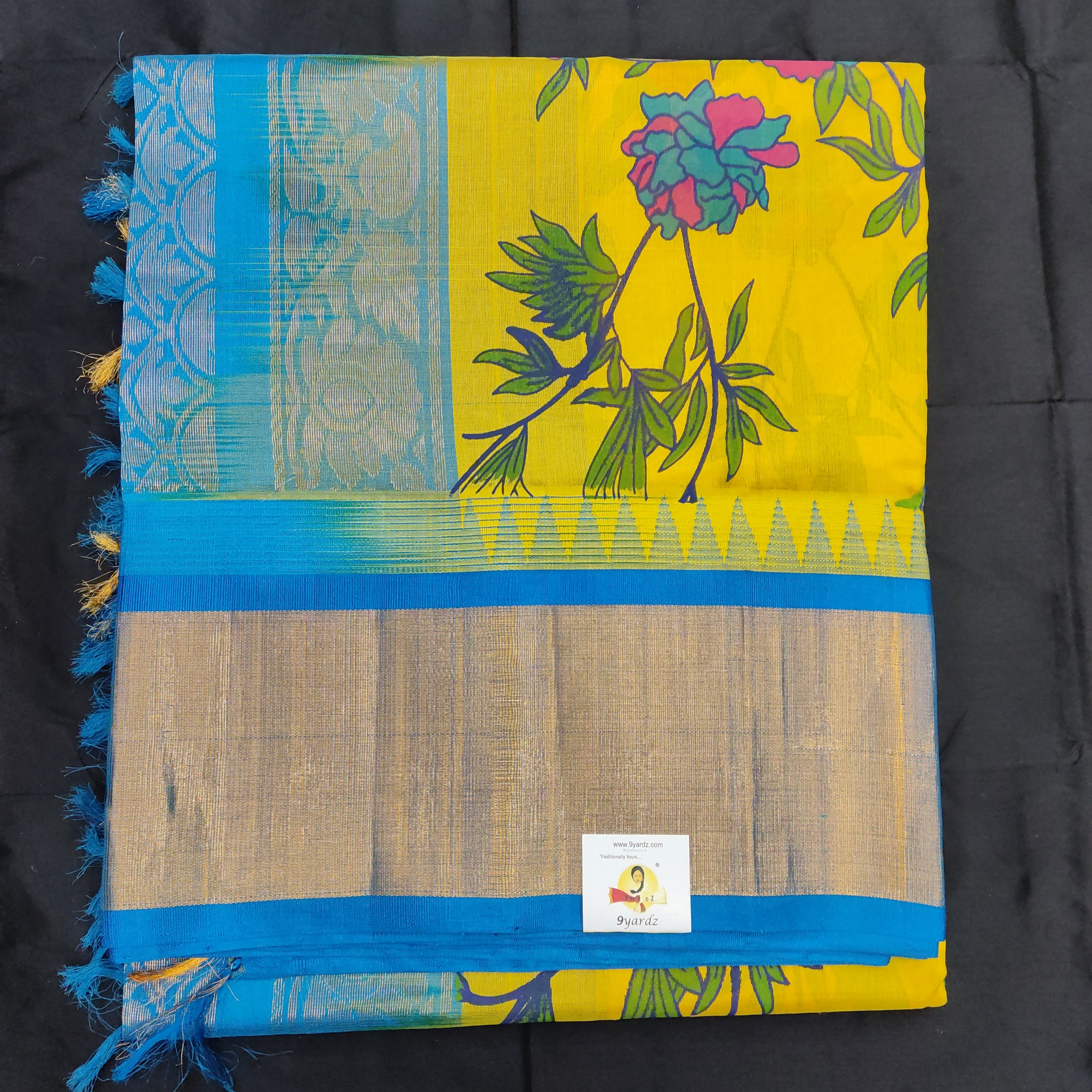 Printed Pure Silk Cotton 6Yards