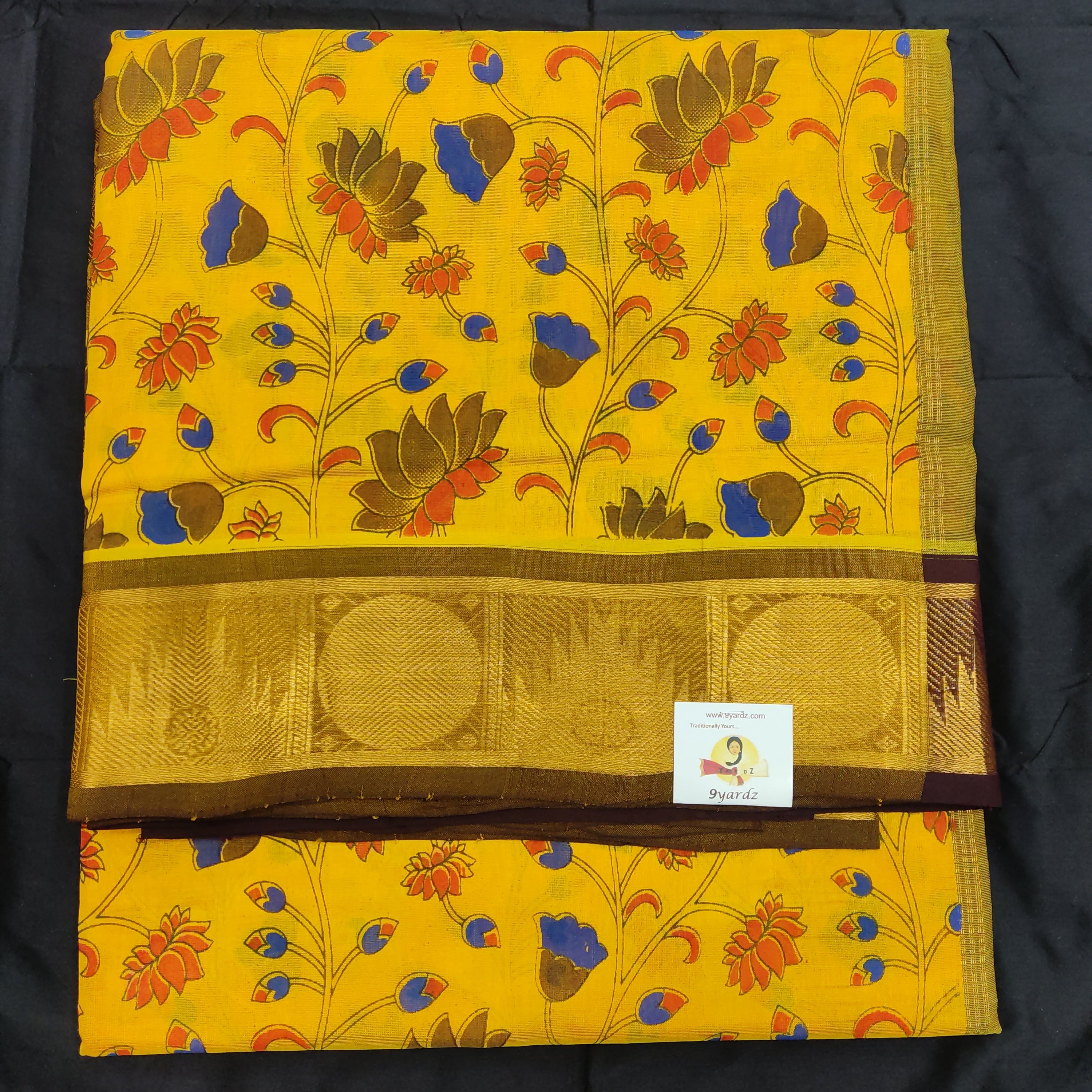 Printed Pure Silk Cotton 6Yards