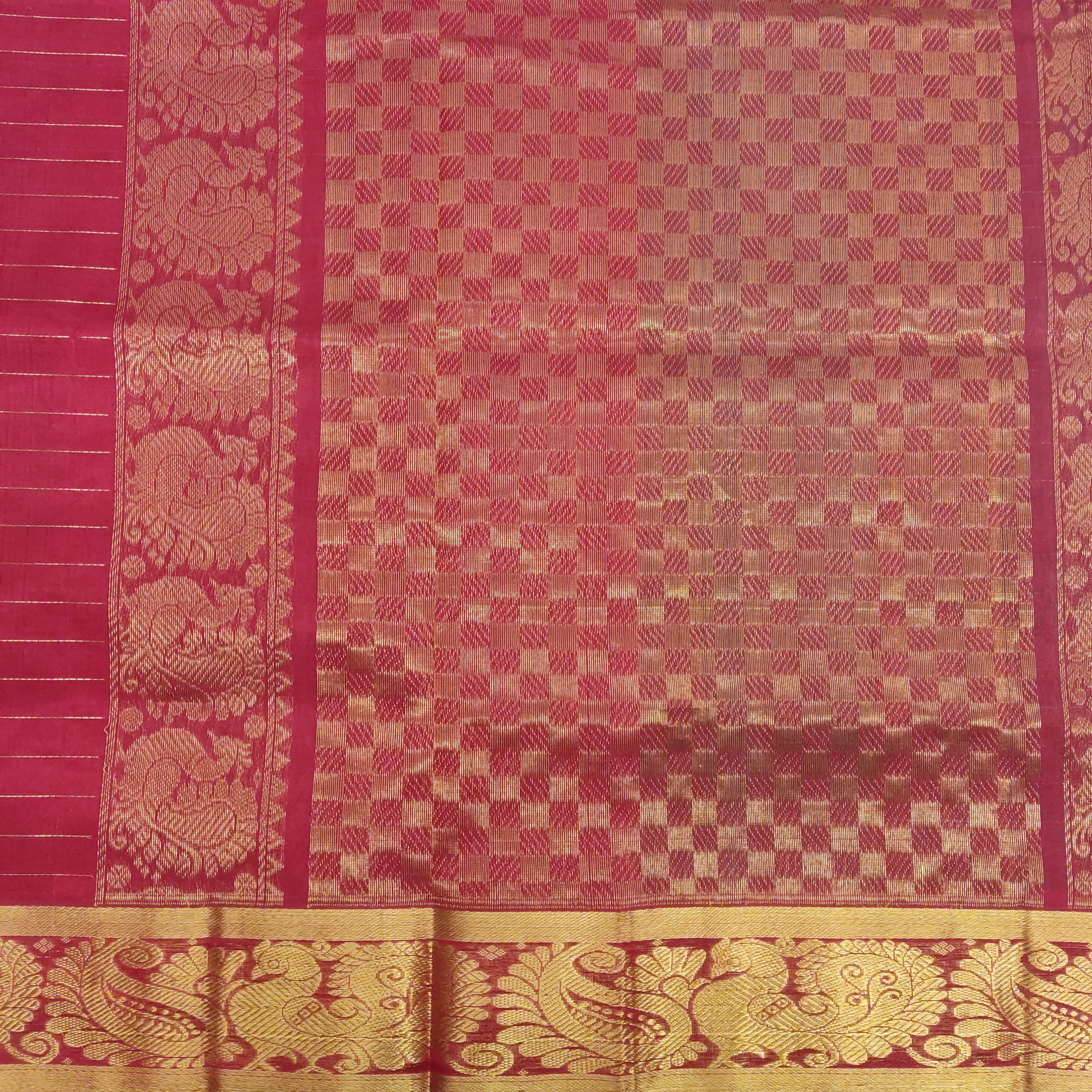 Pure Silk Cotton 6Yards - Jari Butta
