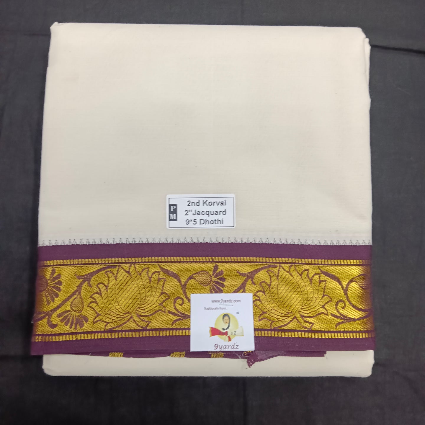 Pure cotton Muhurtham dhoti 9*5