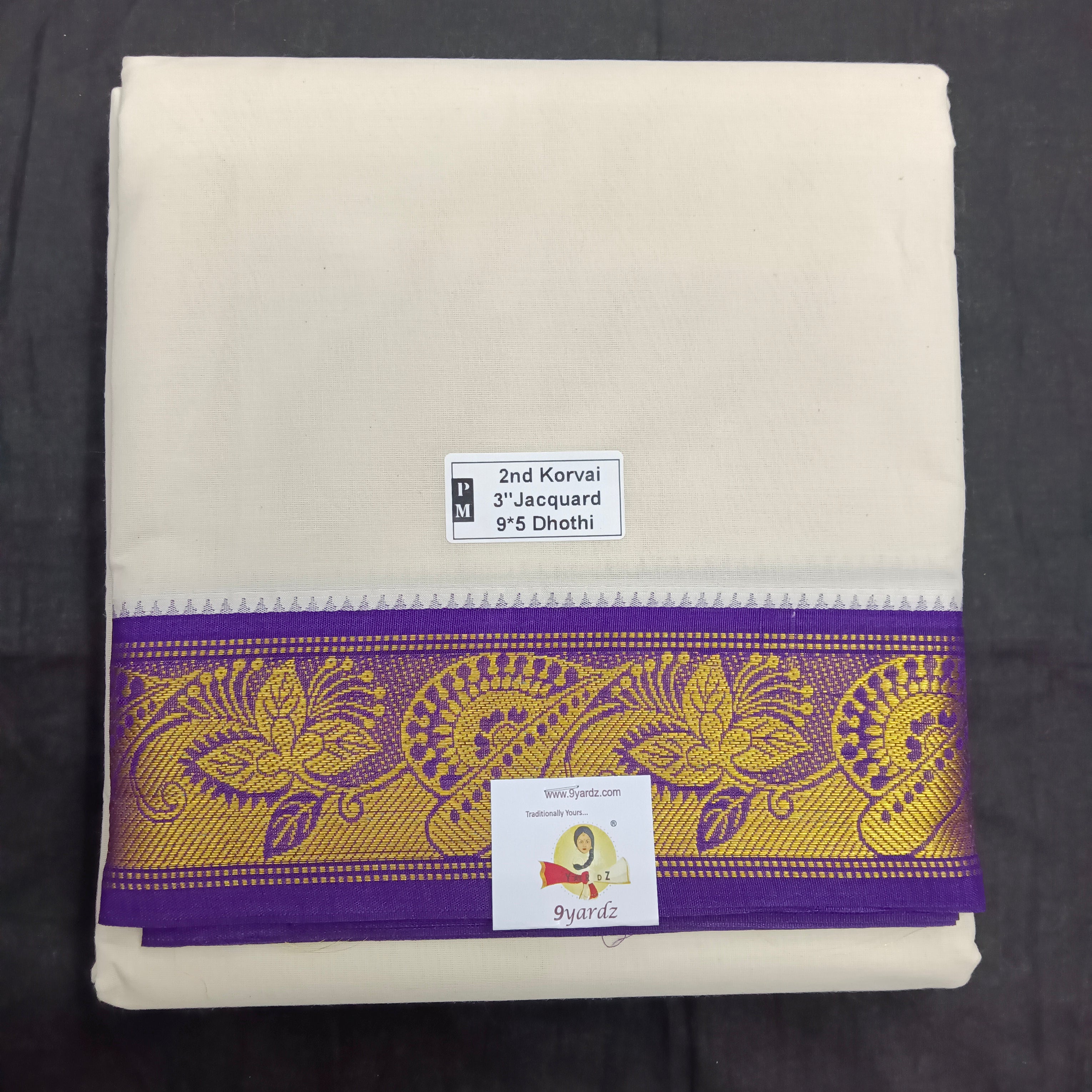 Pure cotton Muhurtham dhoti 9*5