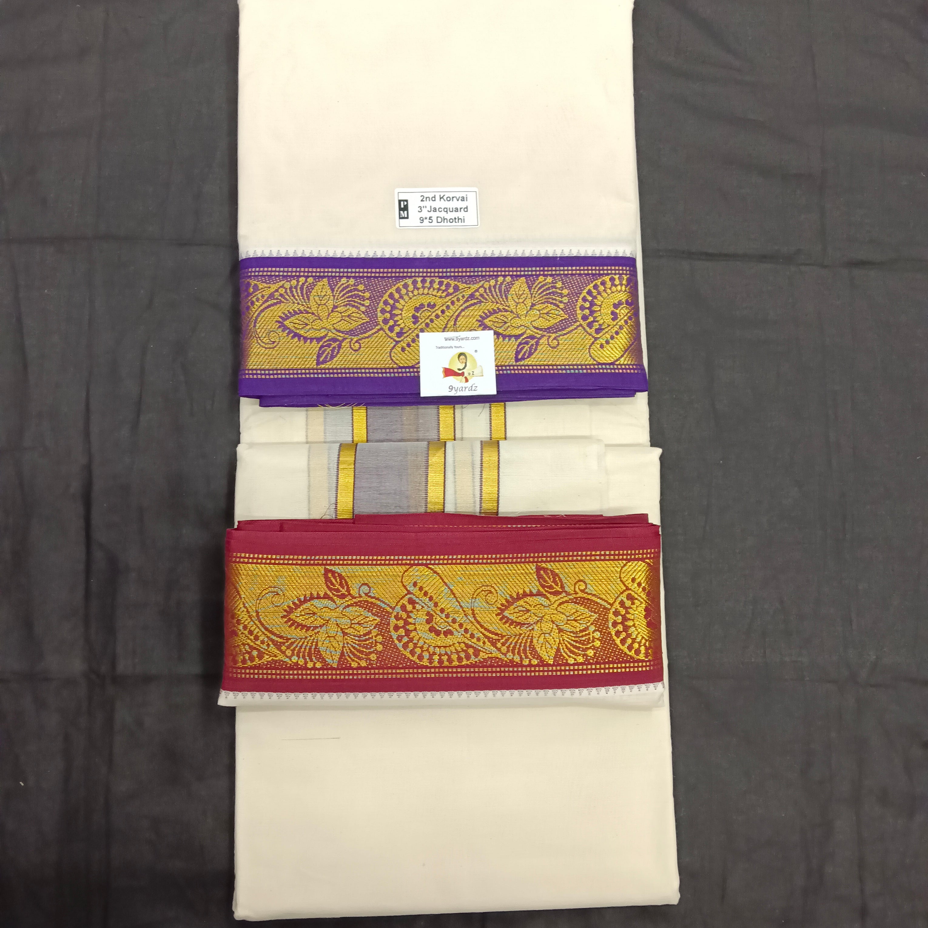 Pure cotton Muhurtham dhoti 9*5