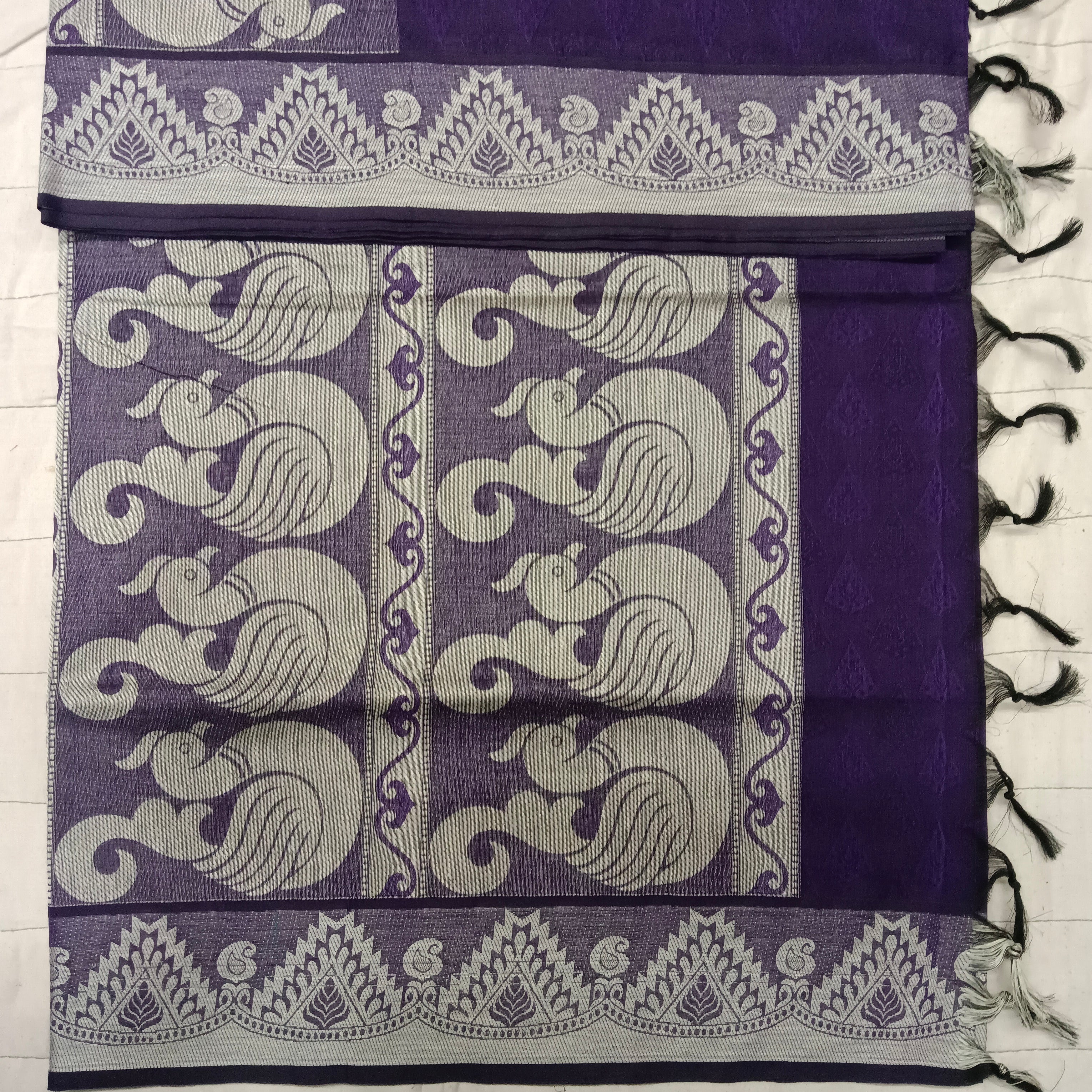 Rich Cotton Embossed sarees