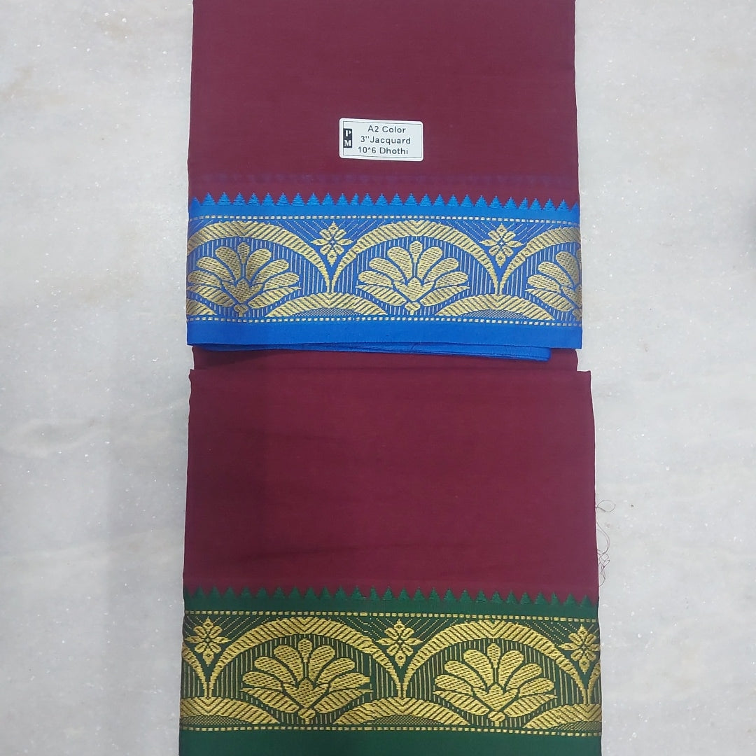 Nagari Cotton Colour Dhothi 10*6